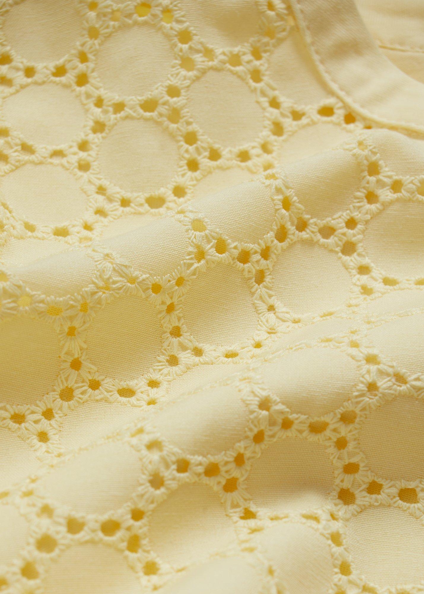 Joanna Broderie Top, Soft Yellow, hi-res