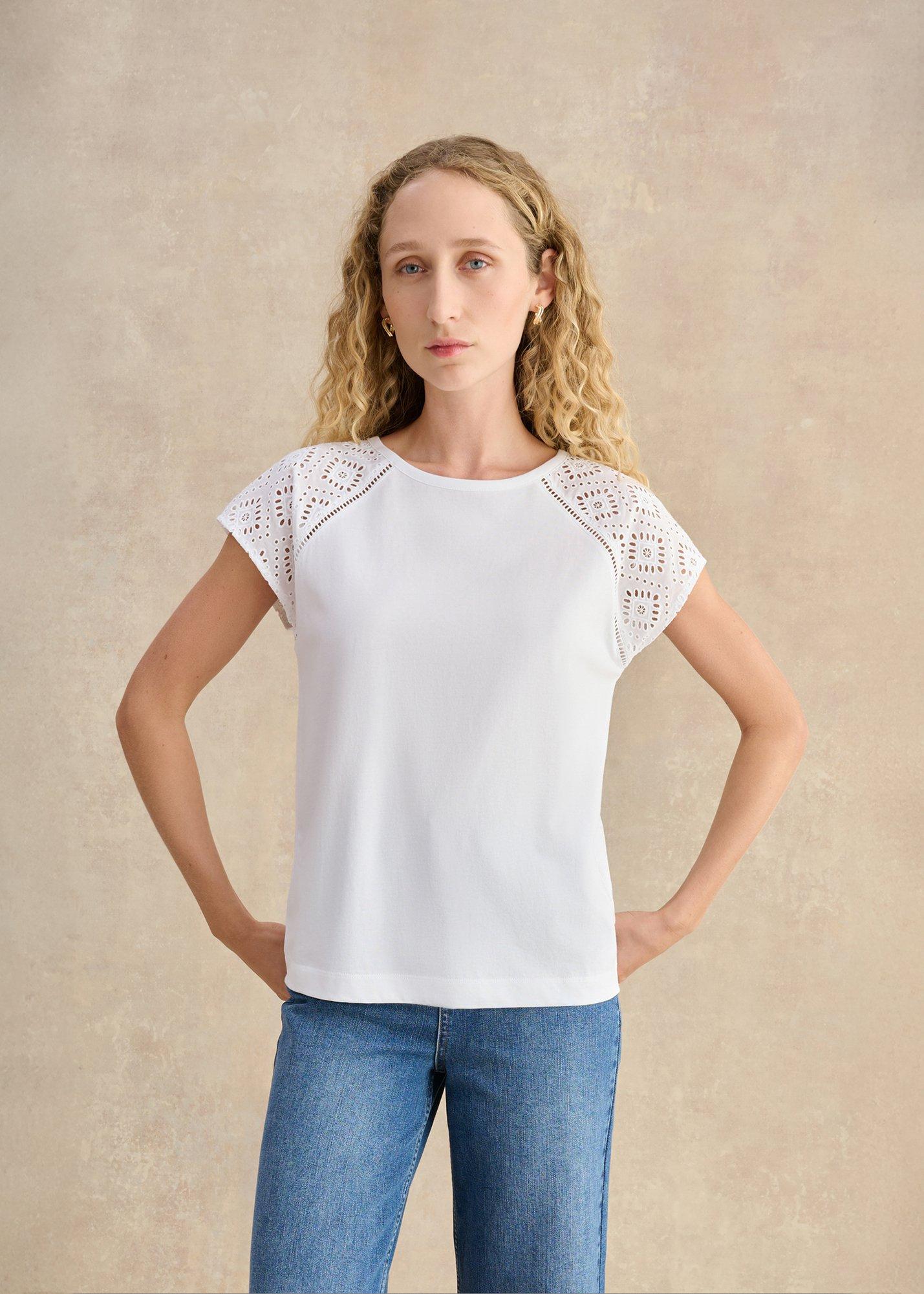 Ivana Cotton Broderie Top