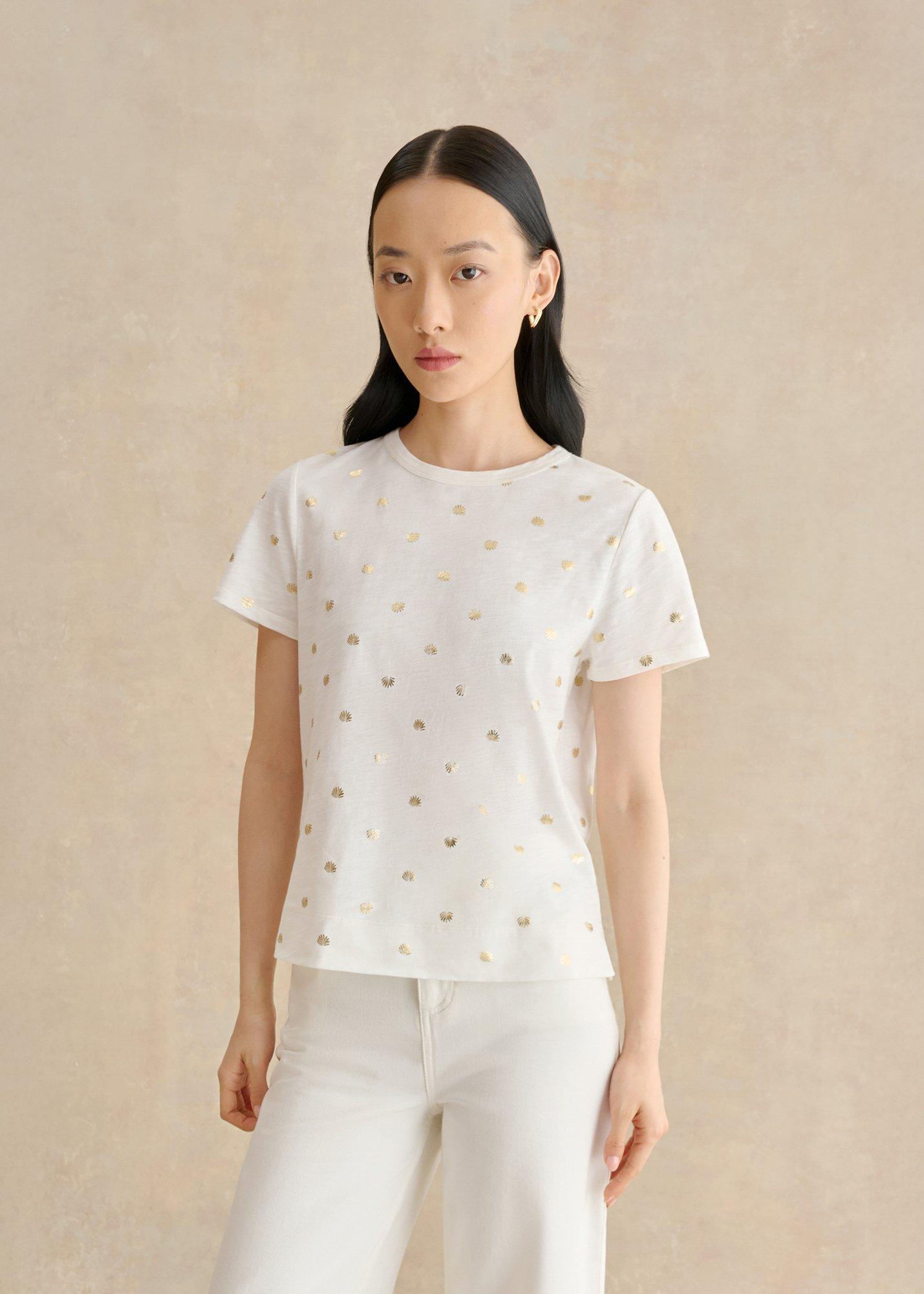 Adaline Cotton Slub Printed T-Shirt