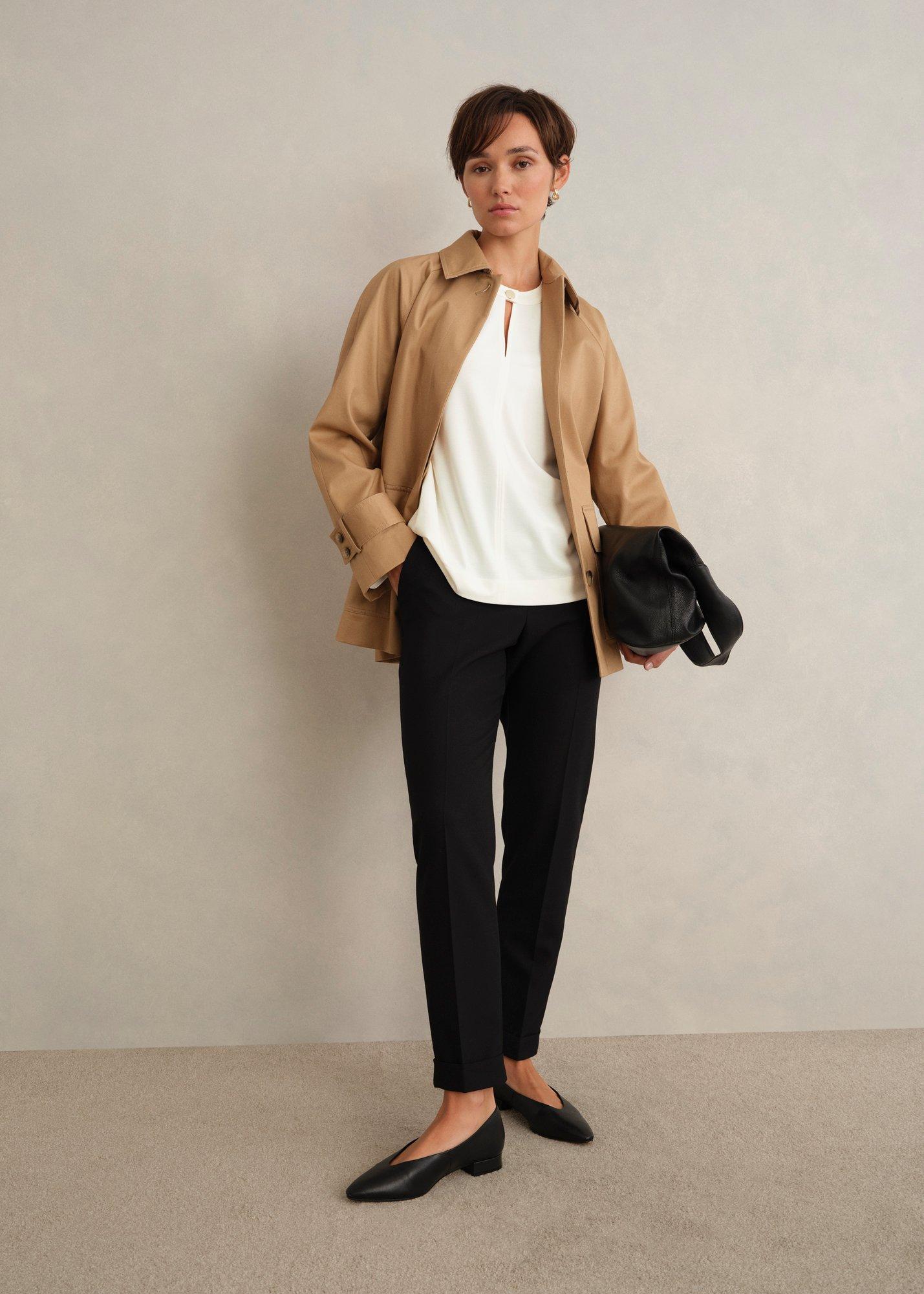 Janey Ponte Tunic Top, Ivory, hi-res