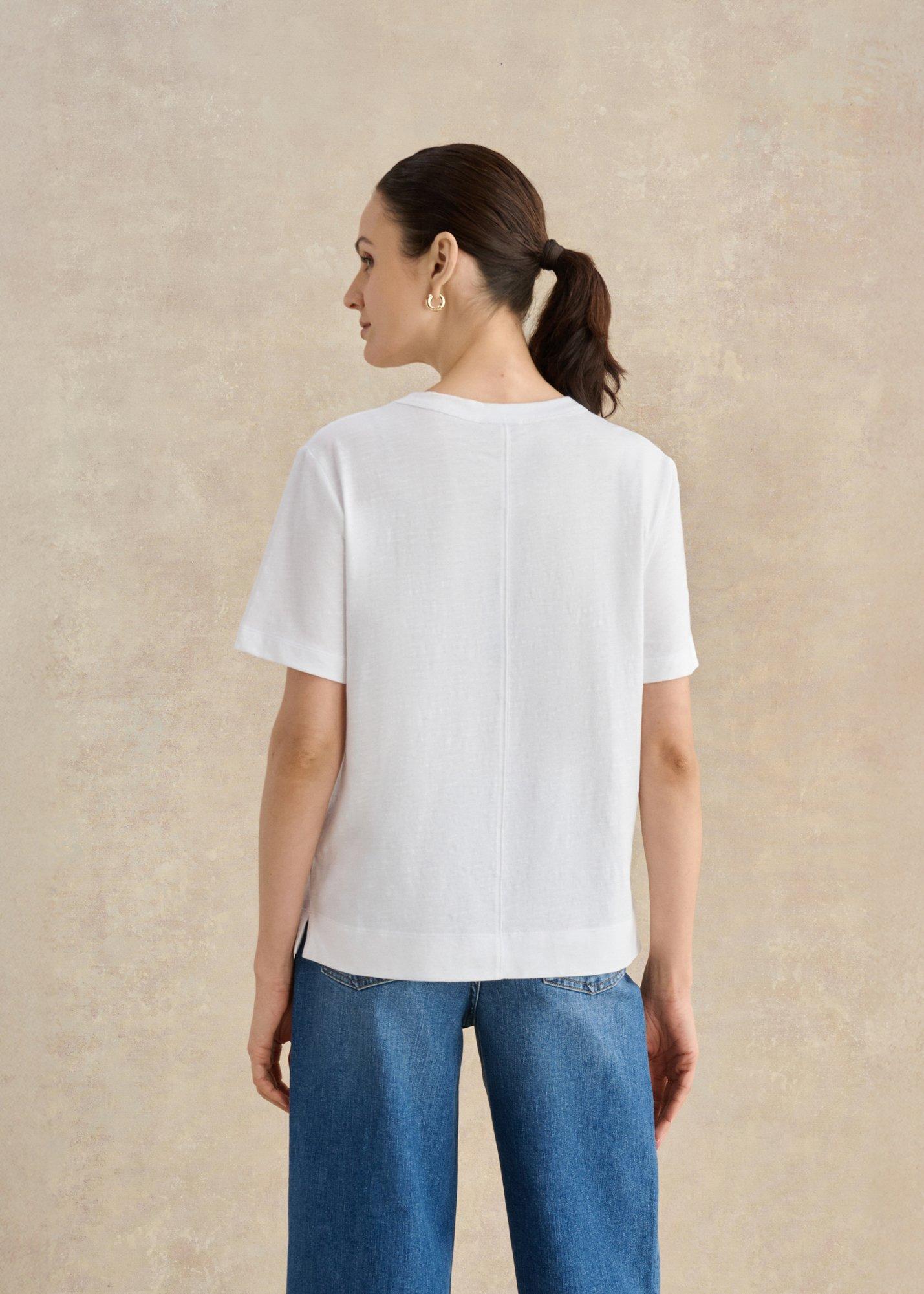 Reece Cotton Slub T-Shirt, White, hi-res