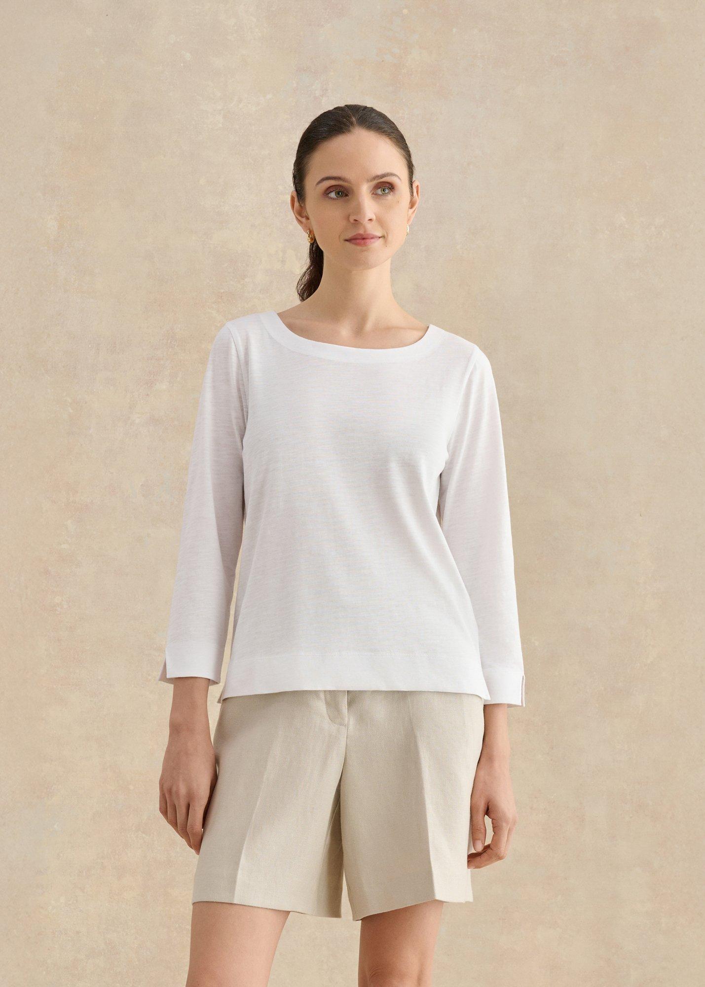 Martie Cotton Slub 3/4 Sleeve Top