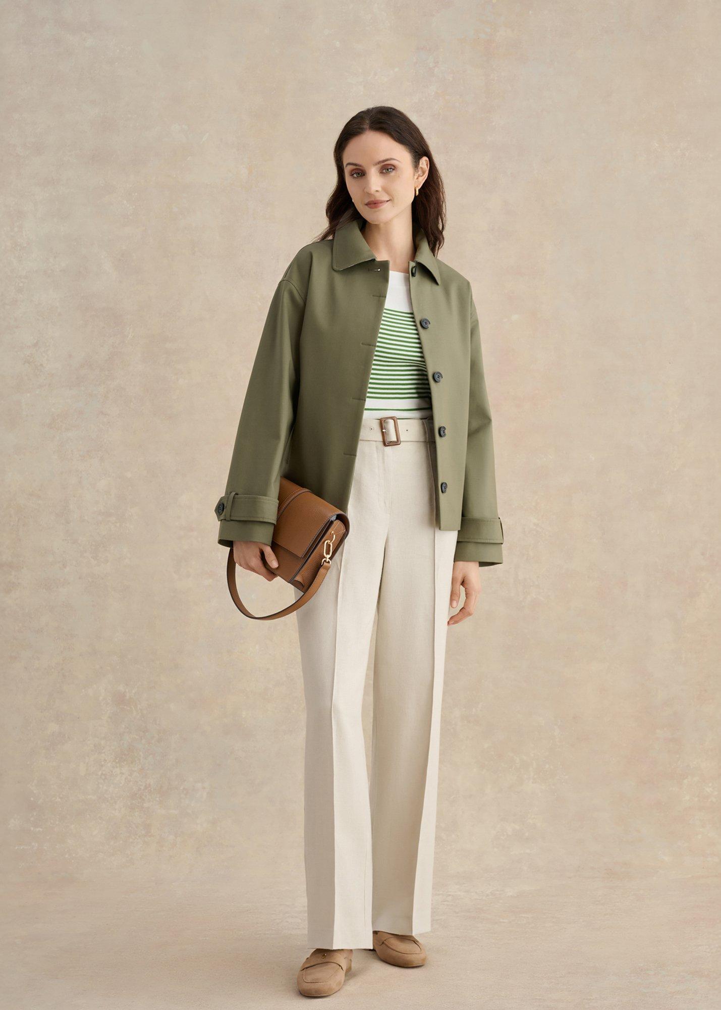 Constance Cotton Striped T-Shirt, White Green, hi-res