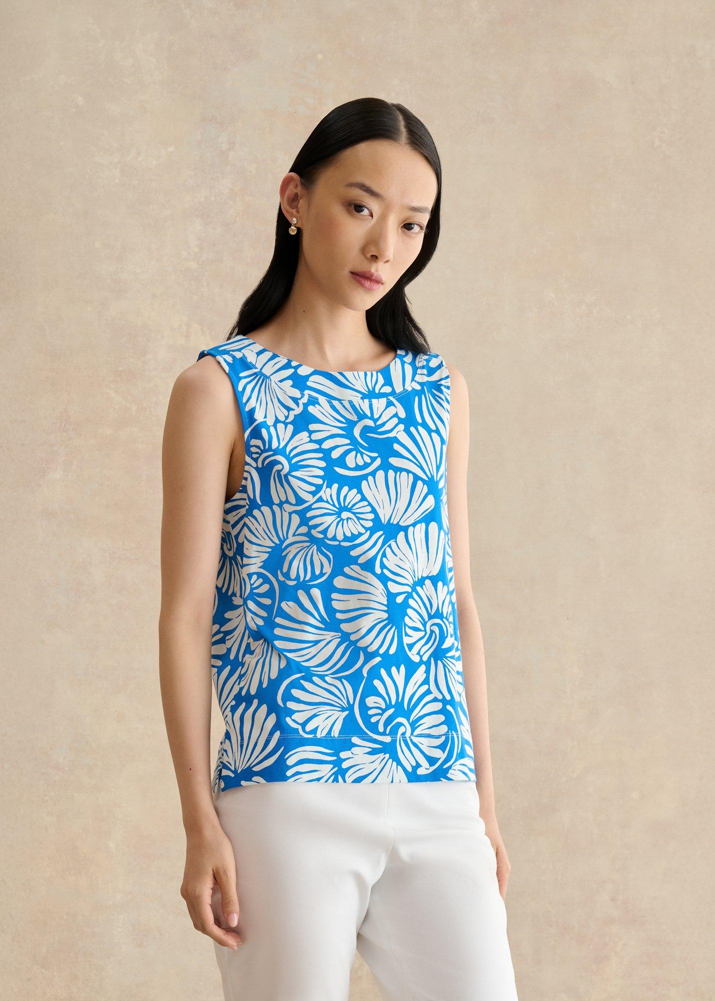 Fern Cotton Button Back Printed Top