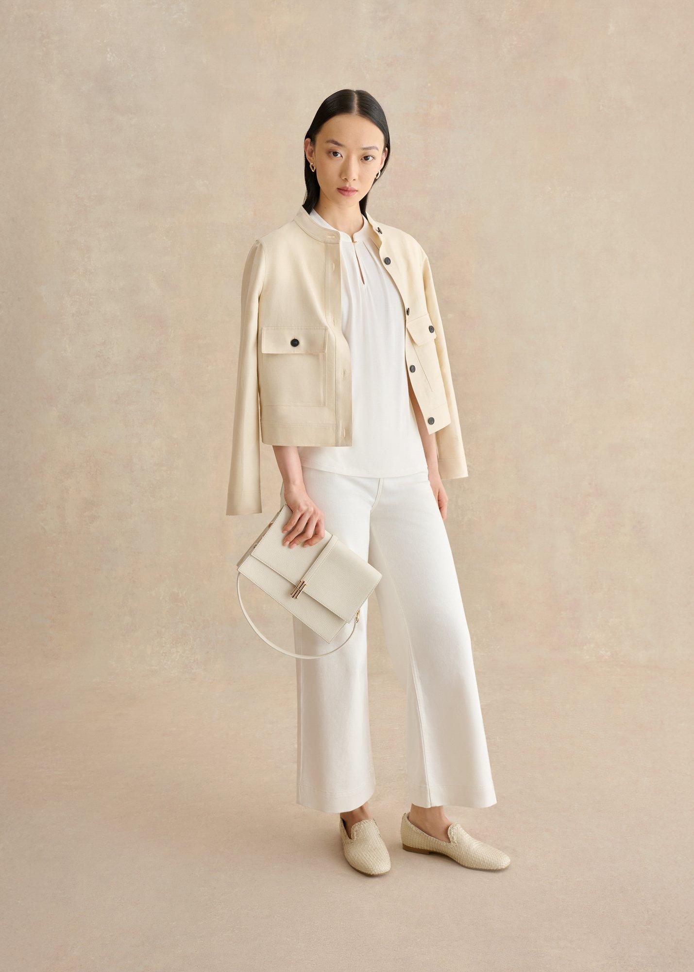 Lila Frill Sleeve Top, Ivory, hi-res