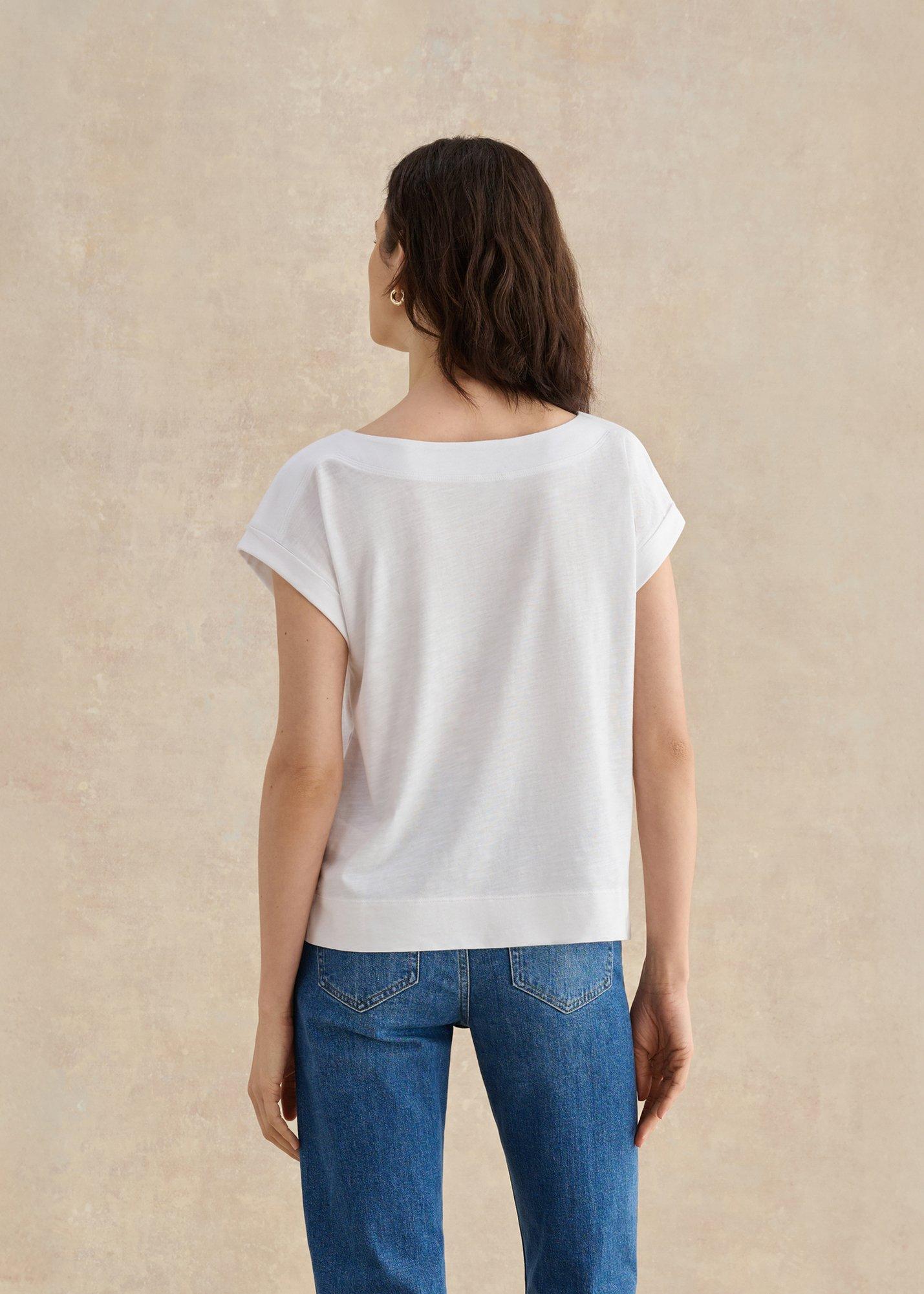 Alycia Slub T-Shirt, White, hi-res