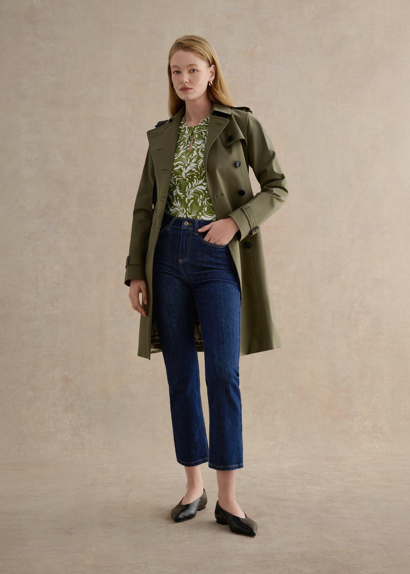 Julia Printed Top, Green Ivory, hi-res