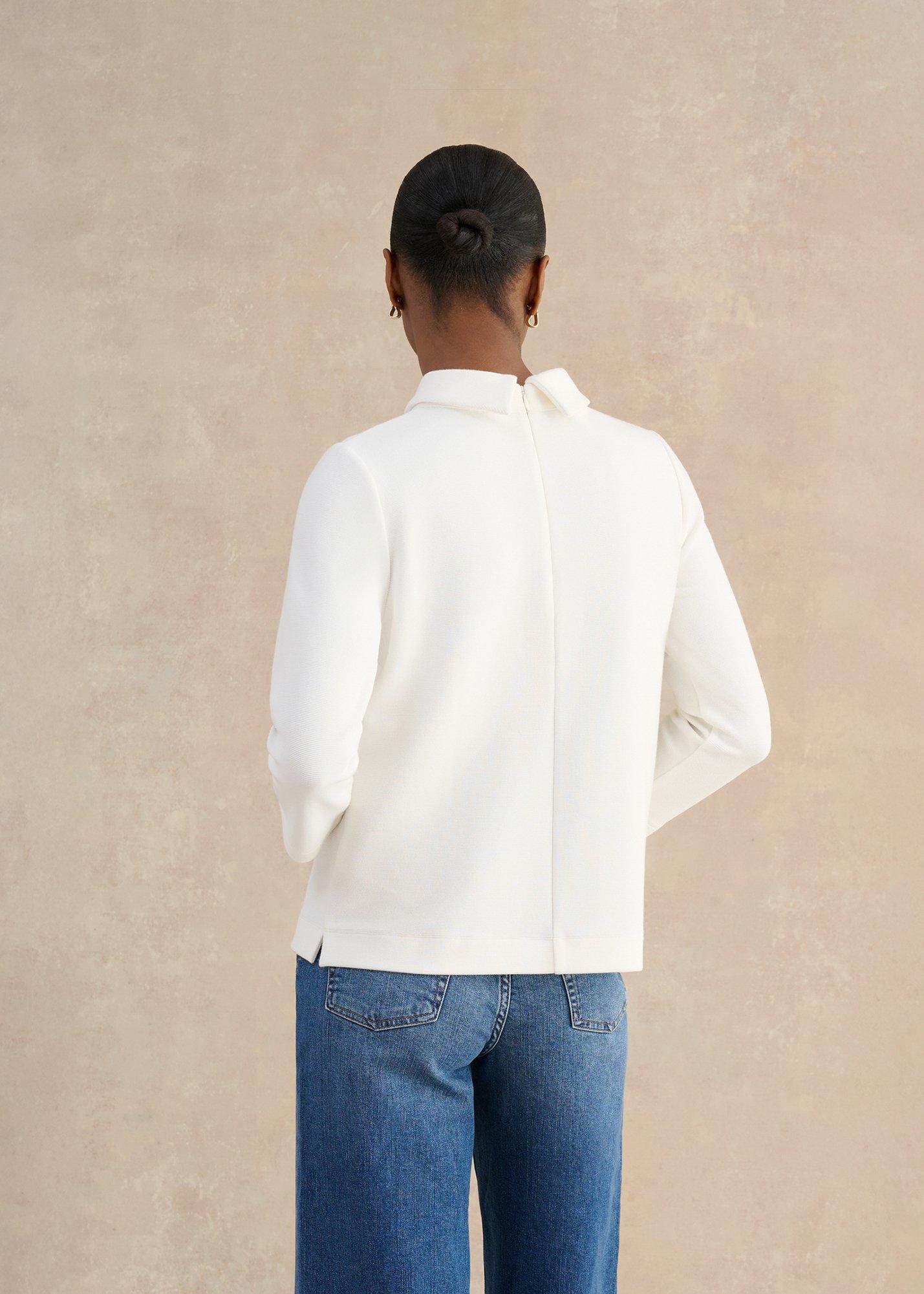 Tali Textured Top, Ivory, hi-res