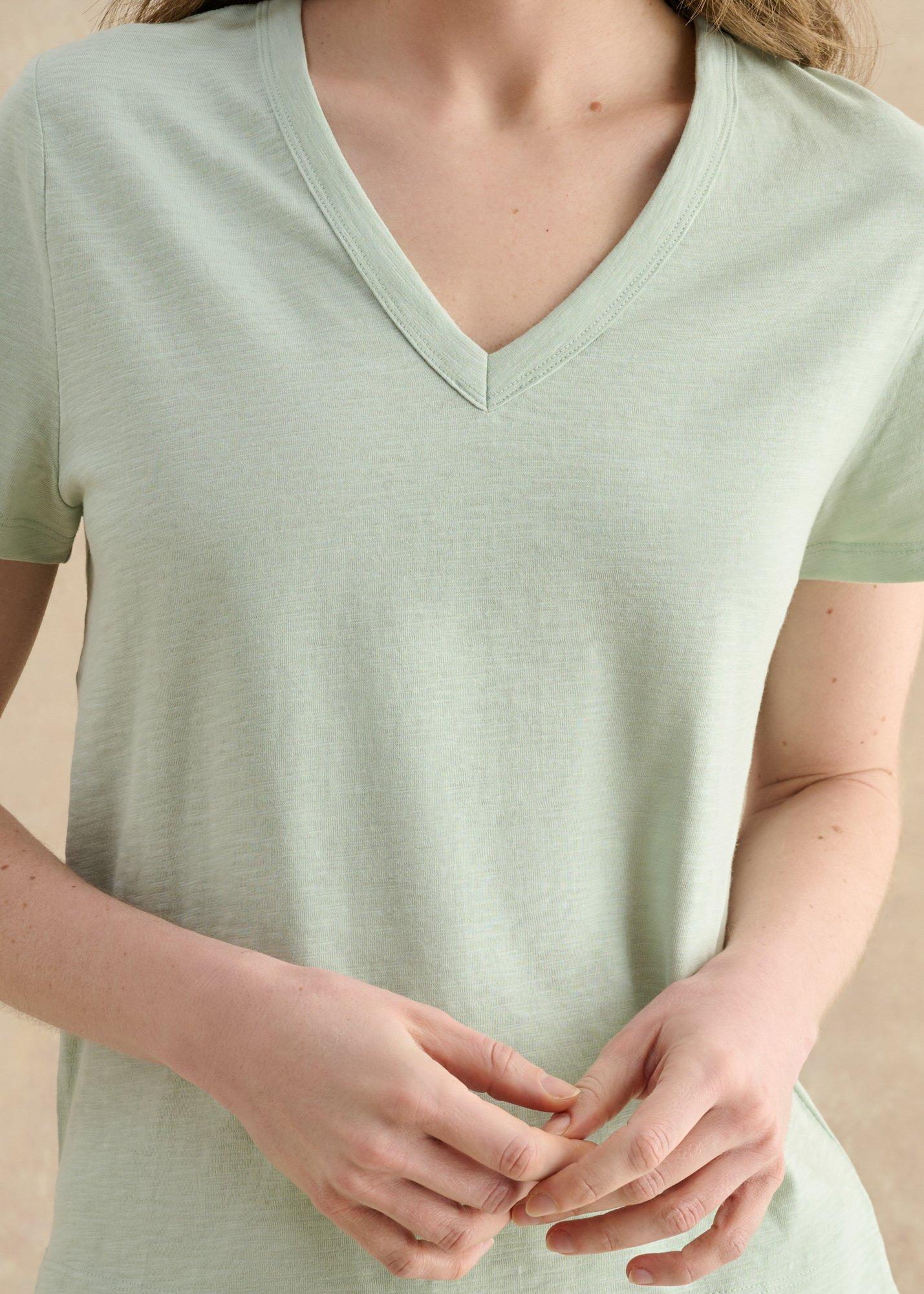 Arianna Slub T-Shirt, Aqueous Green, hi-res