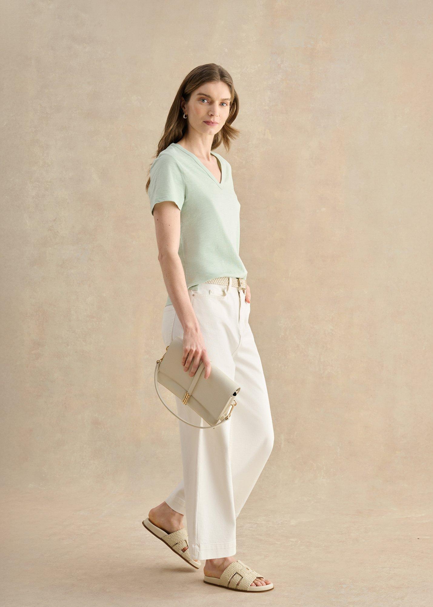 Arianna Slub T-Shirt, Aqueous Green, hi-res