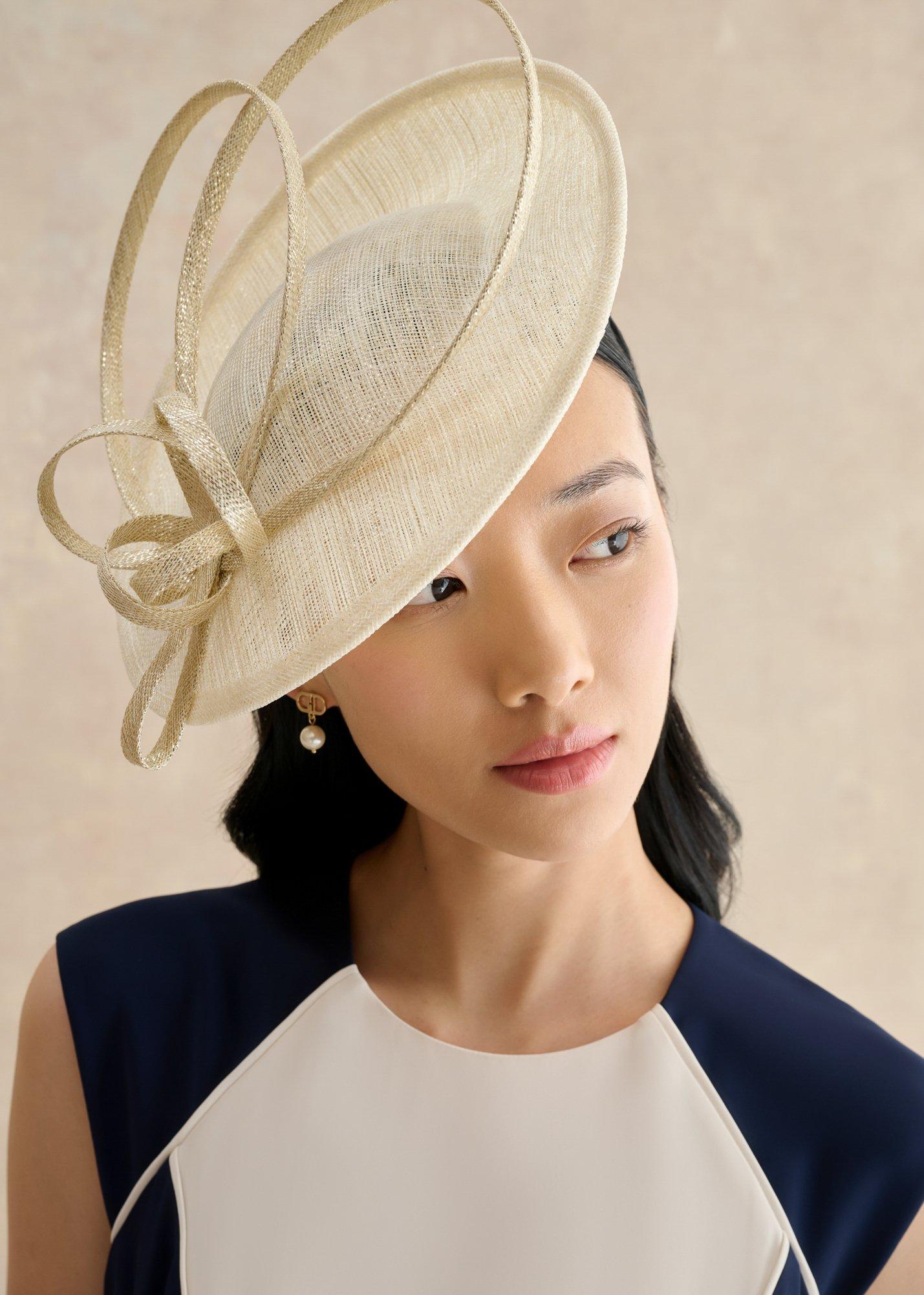 Shona Shimmer Fascinator, Cream Gold, hi-res