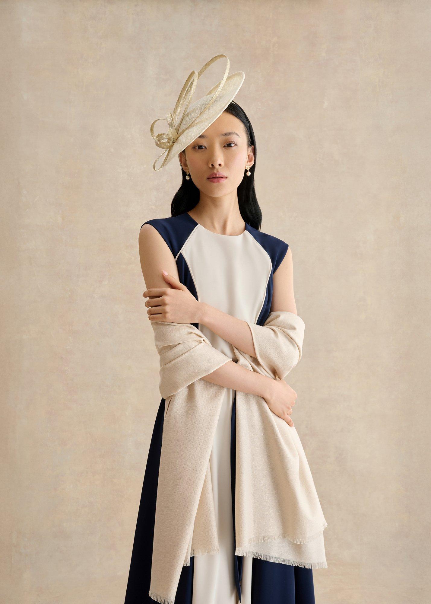 Shona Shimmer Fascinator, Cream Gold, hi-res