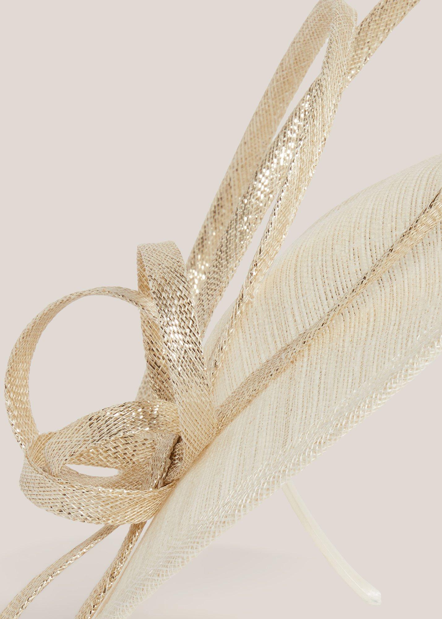 Shona Shimmer Fascinator, Cream Gold, hi-res