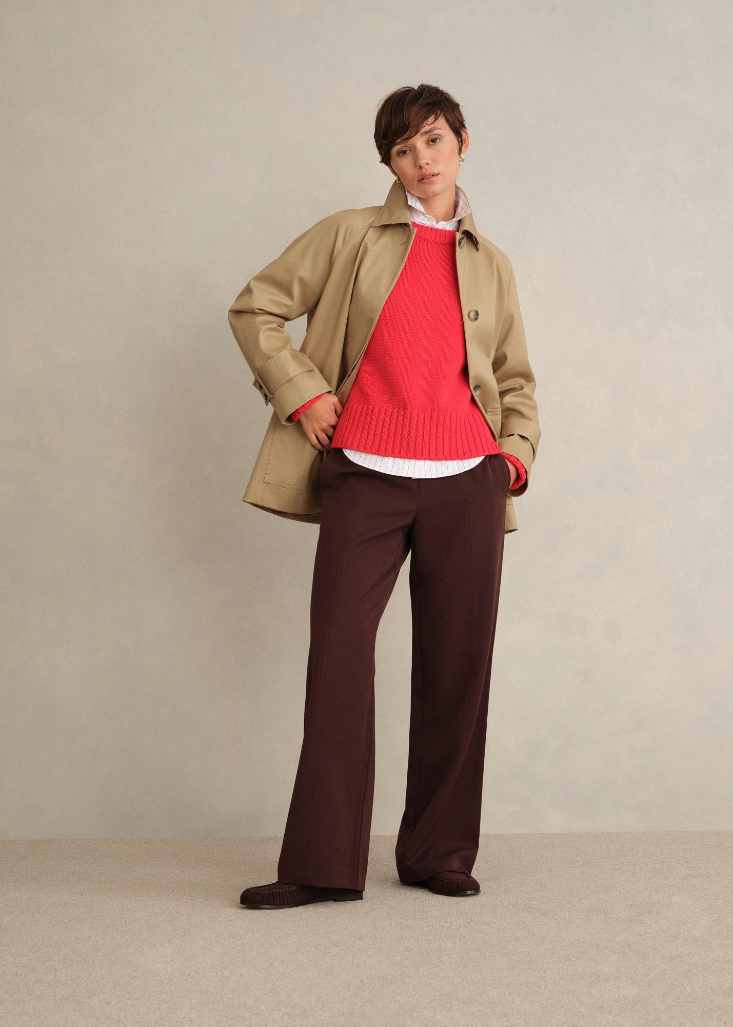 Callie Shower Resistant Car Coat, Fawn Beige, hi-res