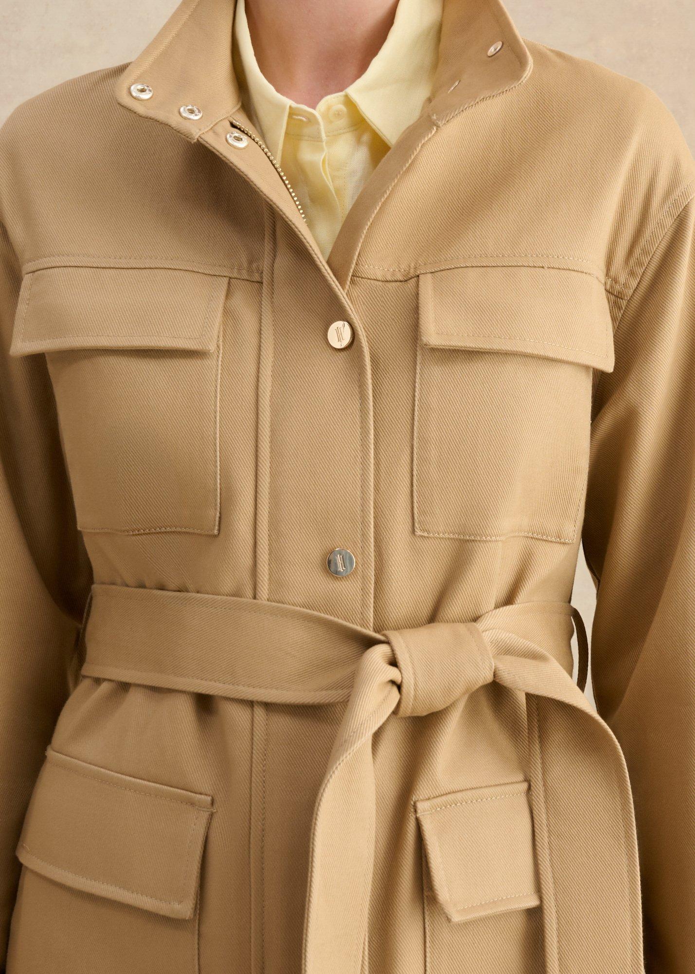 Chara Cotton Blend Jacket, Cashew Brown, hi-res