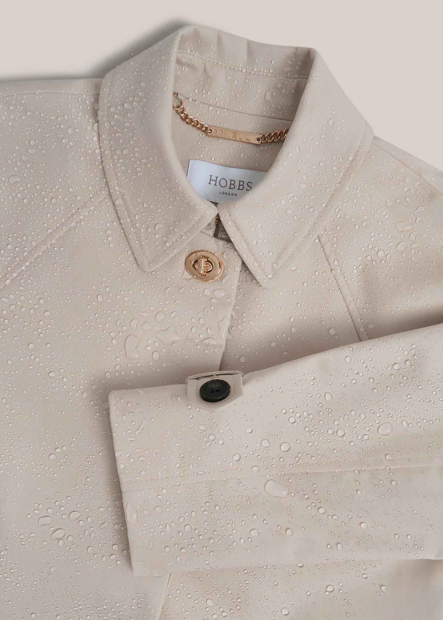 Vivienne Shower Resistant Trench Coat, Buff Grey, hi-res