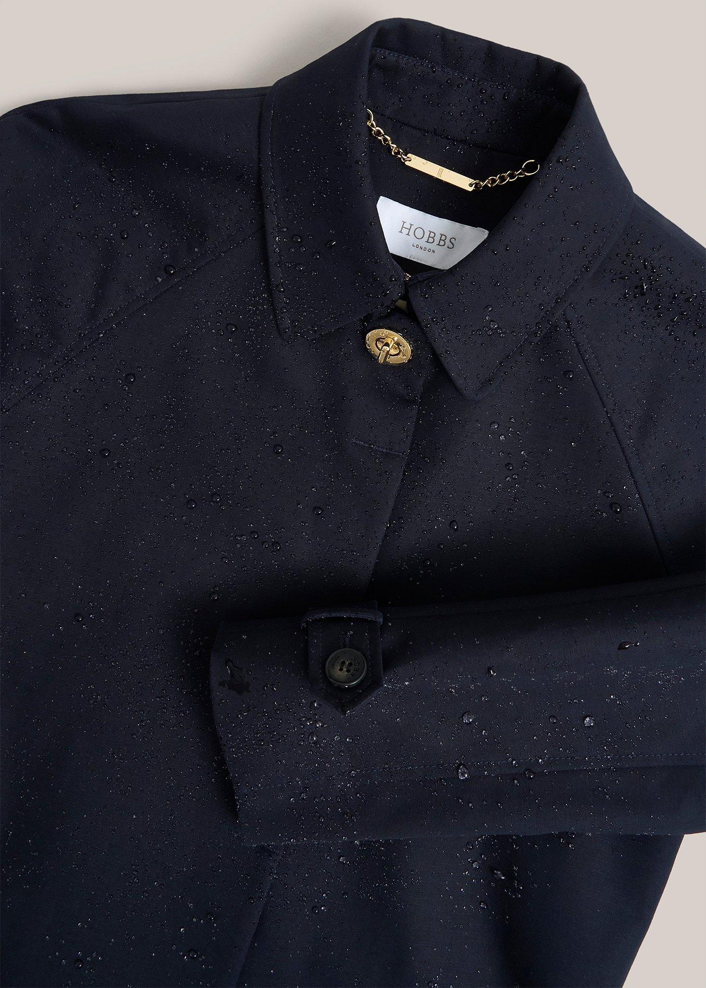 Vivienne Shower Resistant Trench Coat, Navy, hi-res