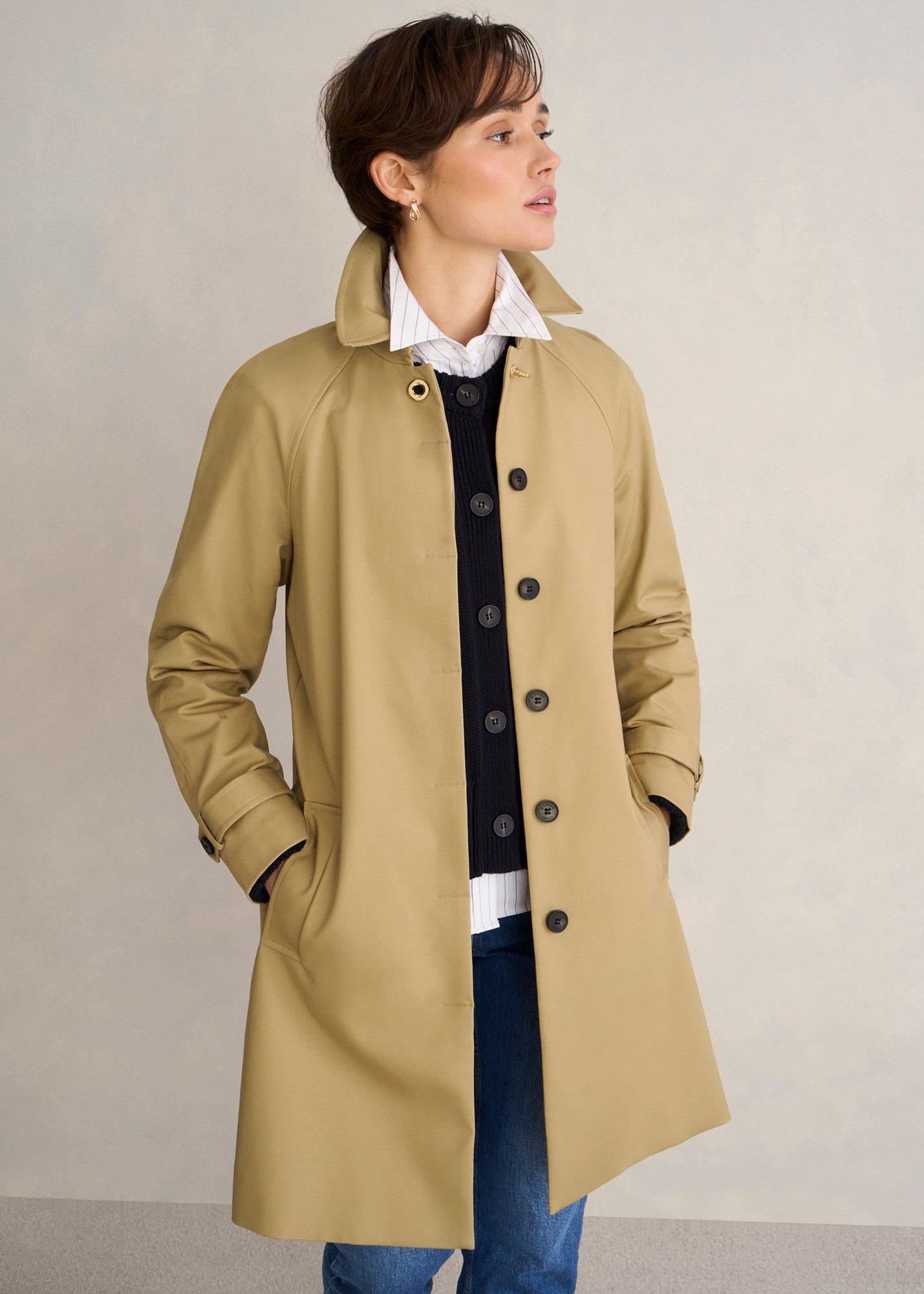 Petite Vivienne Shower Resistant Trench Coat
