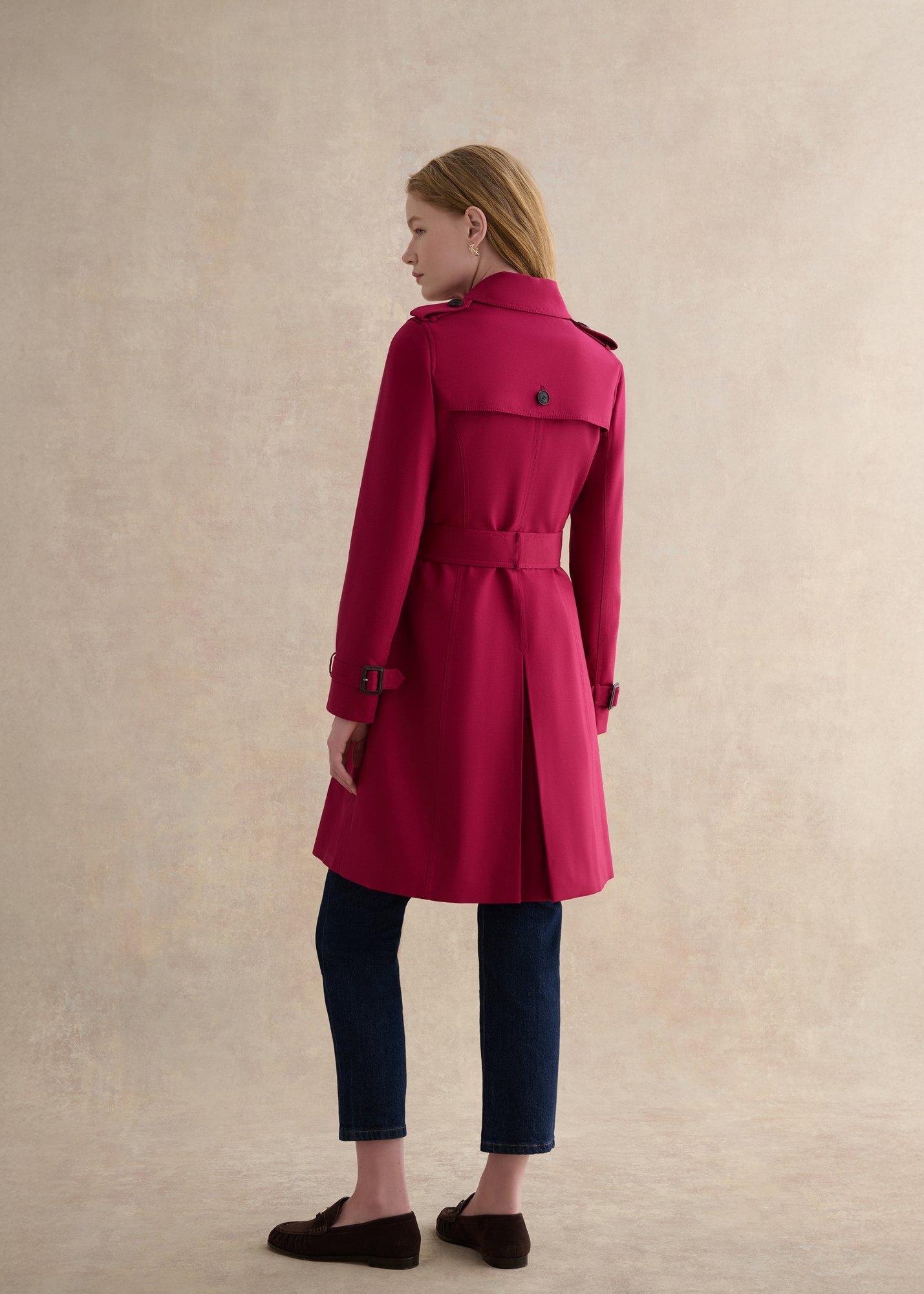 Petite Skylar Shower Resistant Trench Coat, Beetroot Pink, hi-res