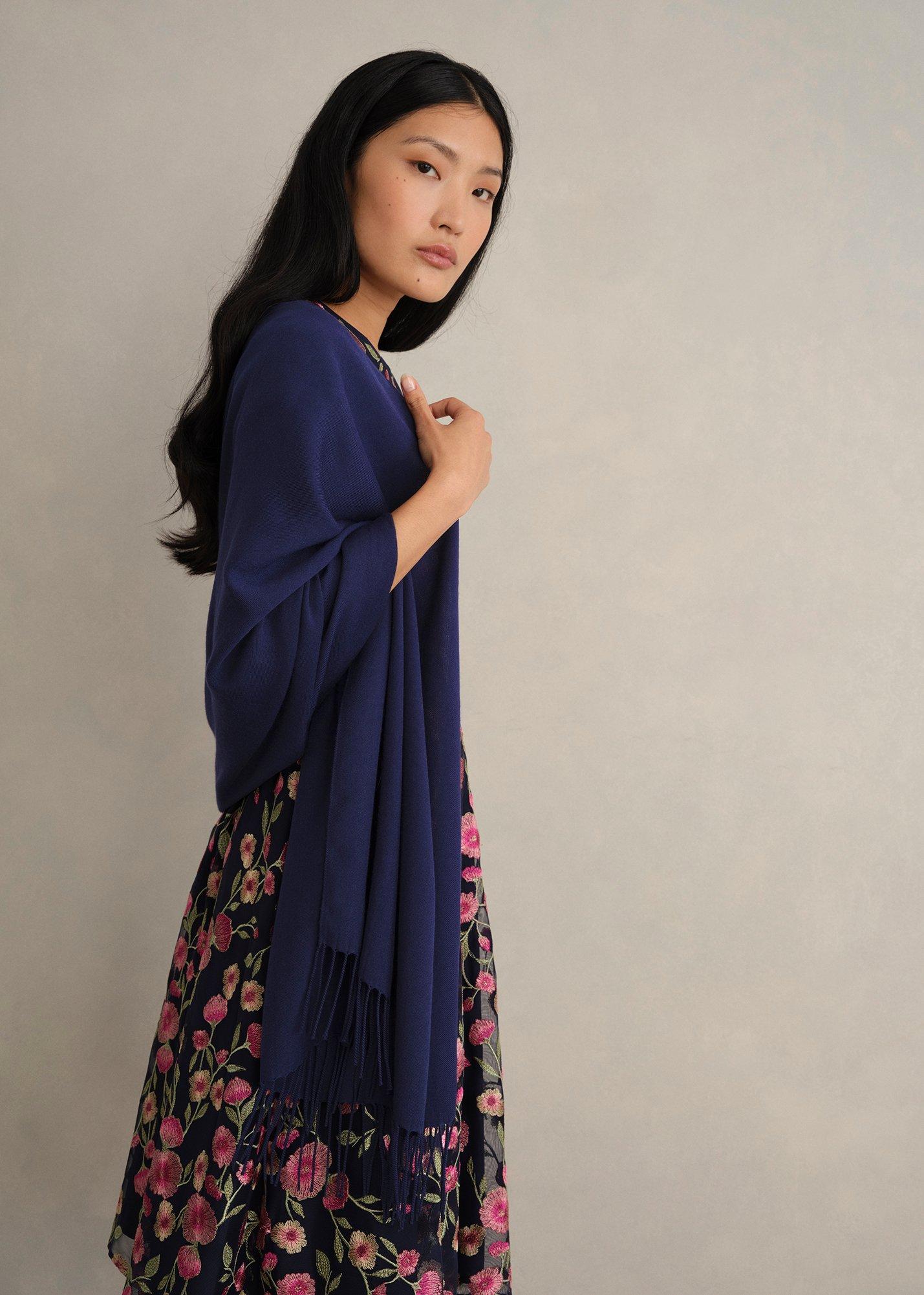 Matilda Scarf, Midnight Navy, hi-res