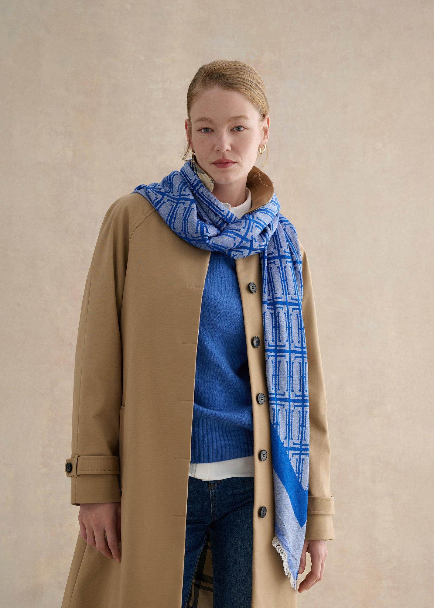 Mora Scarf, Blue Ivory, hi-res