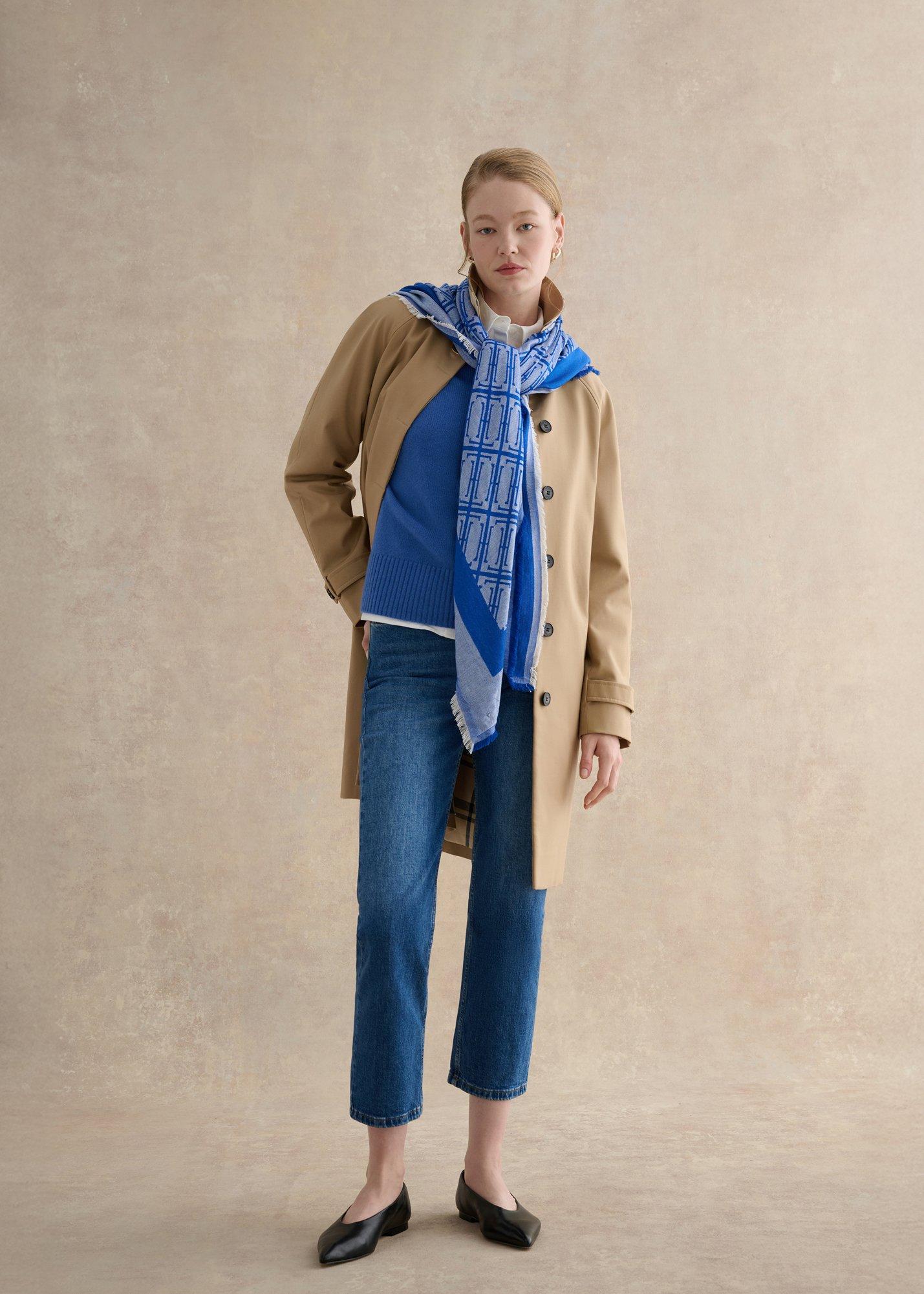 Mora Scarf, Blue Ivory, hi-res