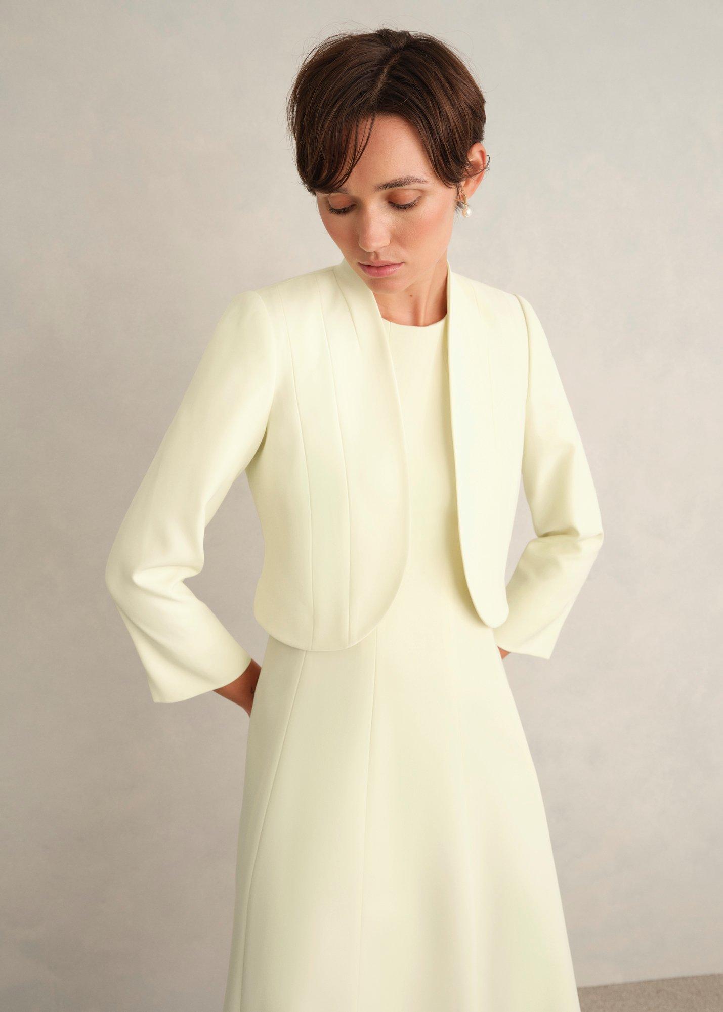 Eliana Seam Detail Jacket, Pale Yellow, hi-res
