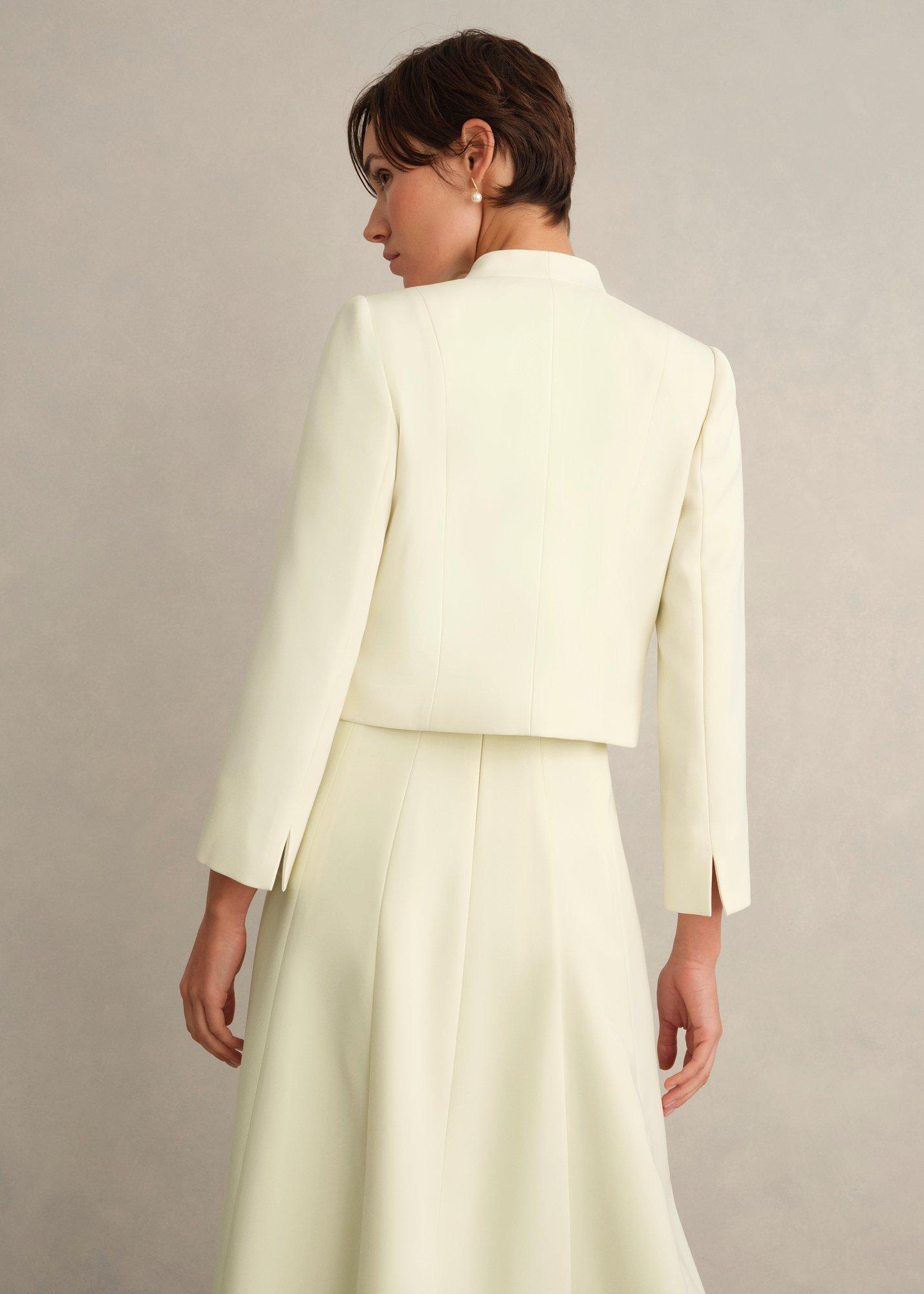 Eliana Seam Detail Jacket, Pale Yellow, hi-res