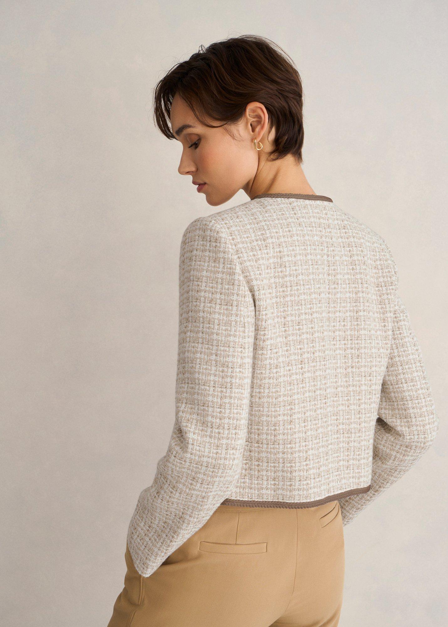 Carey Tweed Jacket, Camel Ivory, hi-res