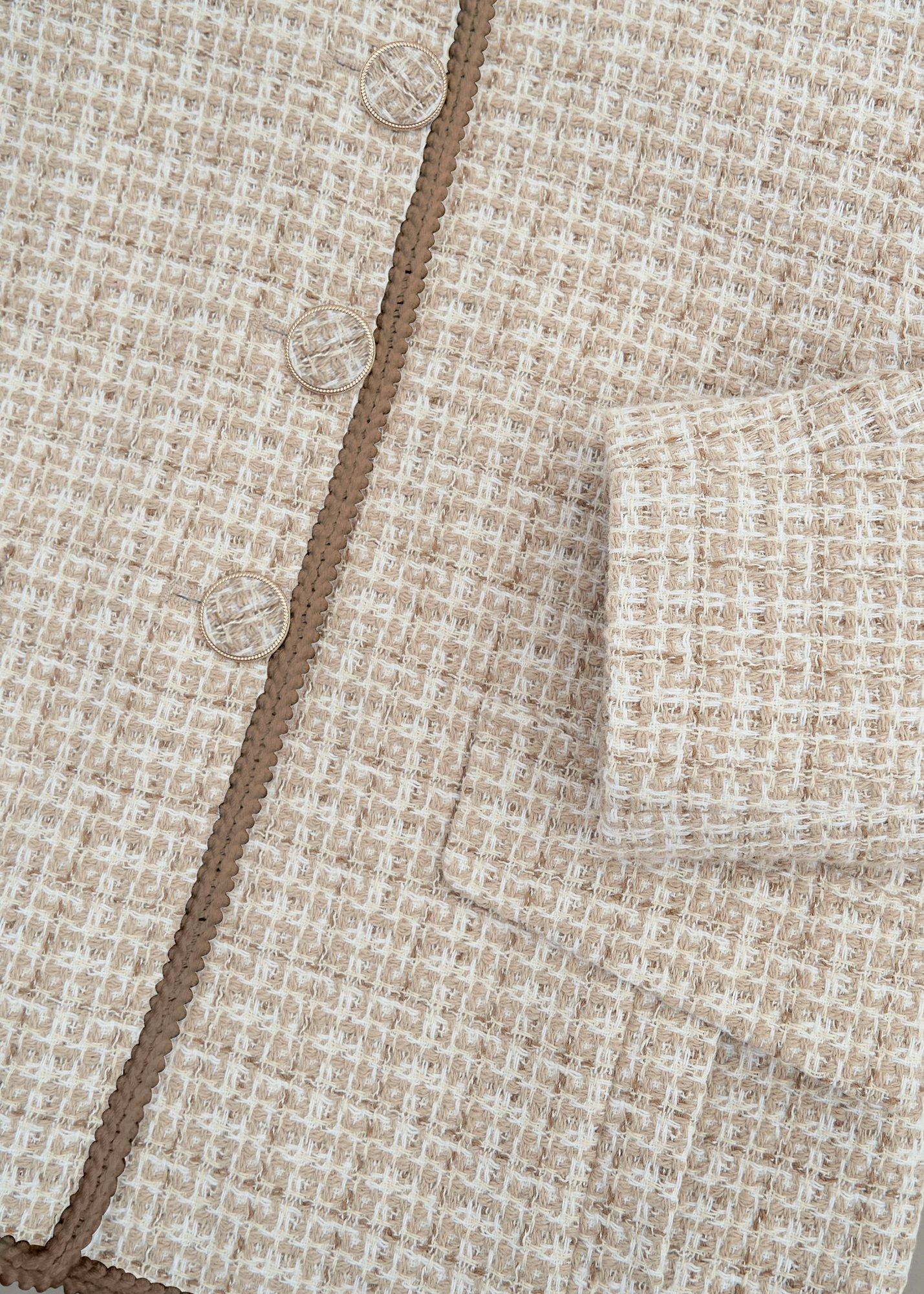 Carey Tweed Jacket, Camel Ivory, hi-res