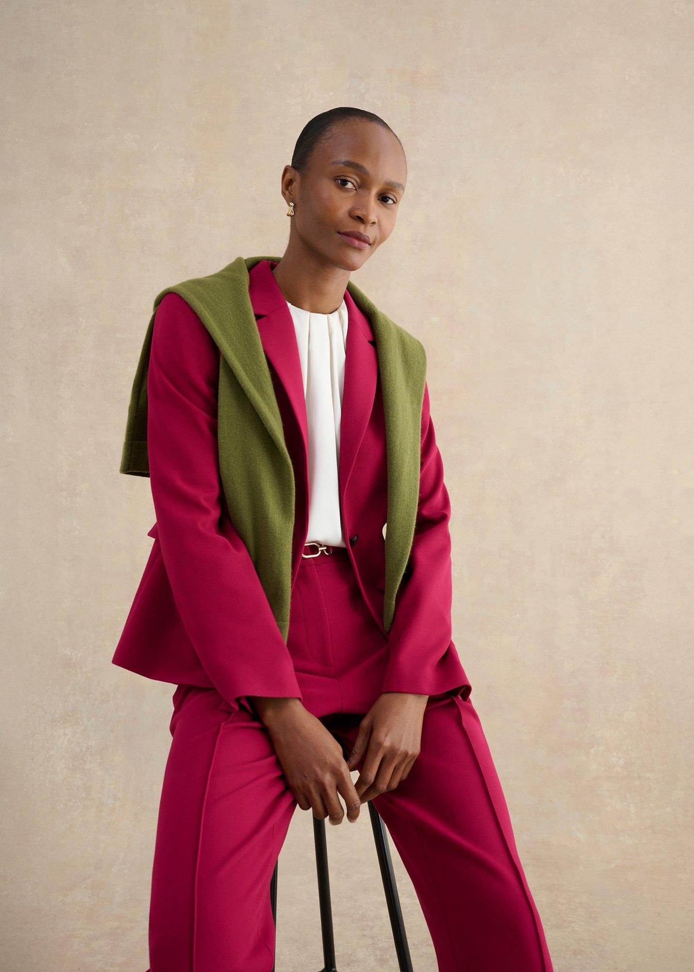 Gemma Suit Jacket, Beetroot Pink, hi-res