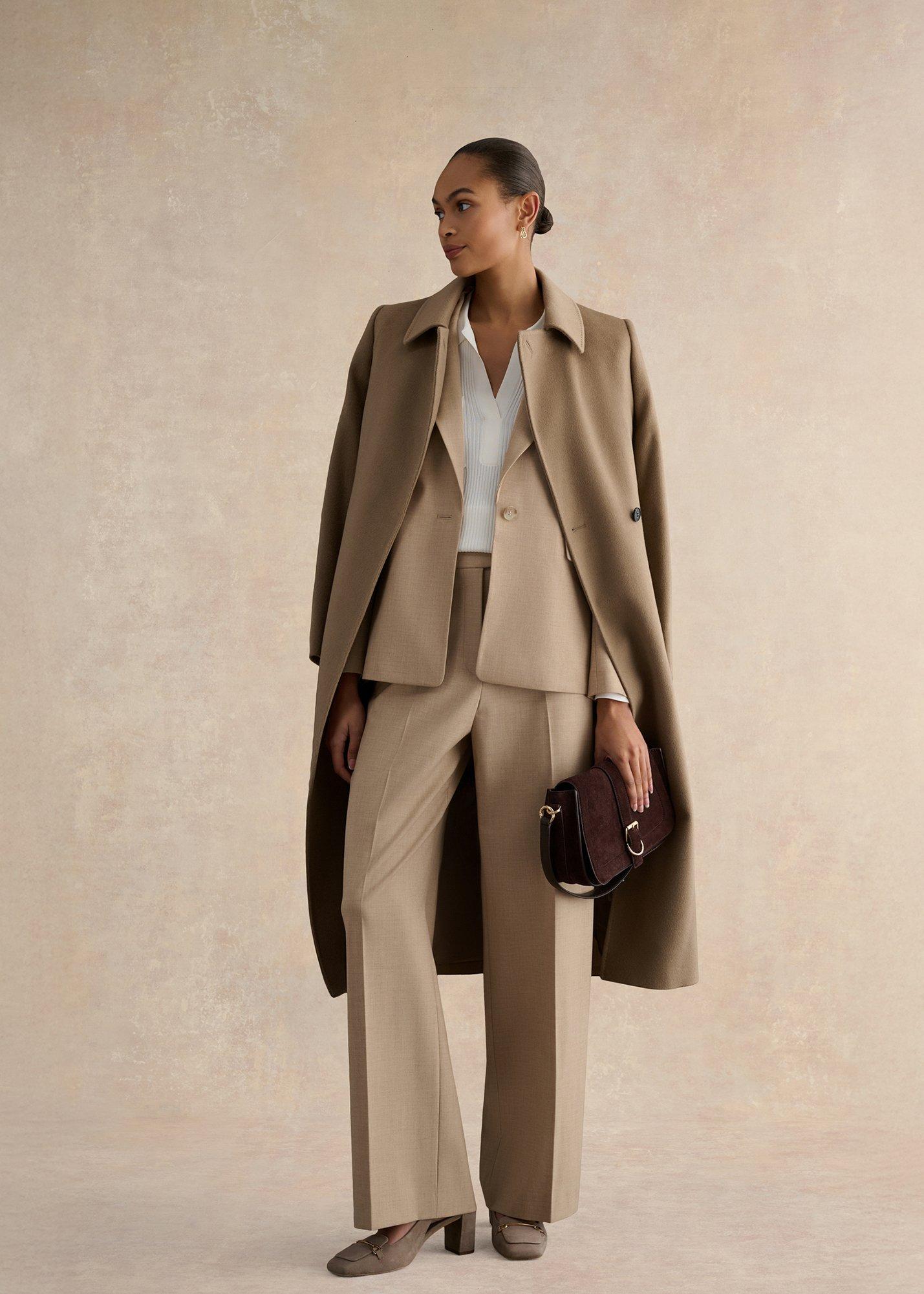 Ashleen Single Breasted Jacket, Neutral, hi-res