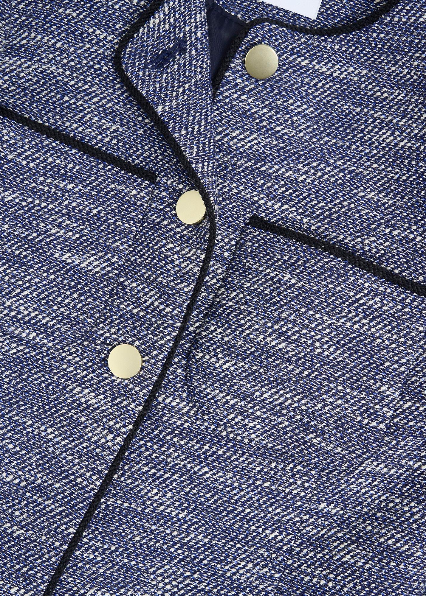 Aleena Tweed Jacket, Navy White, hi-res