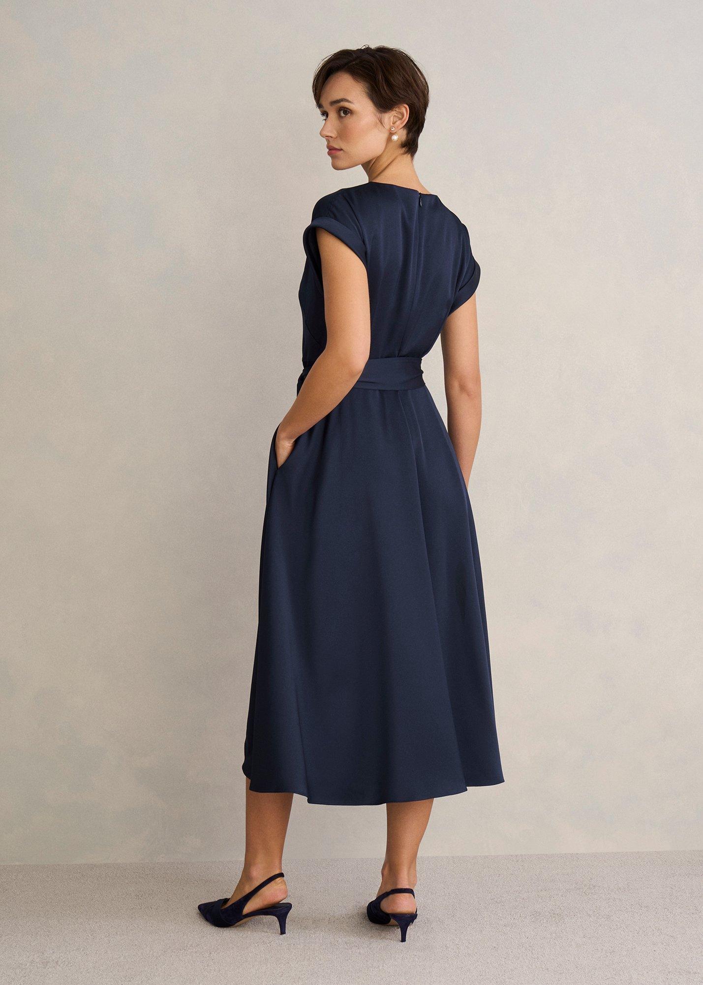 Agnes Dress, Midnight Navy, hi-res