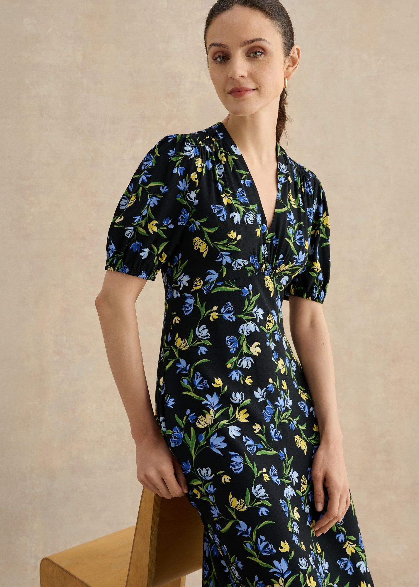 Sidonie Dress, Navy Multi, hi-res