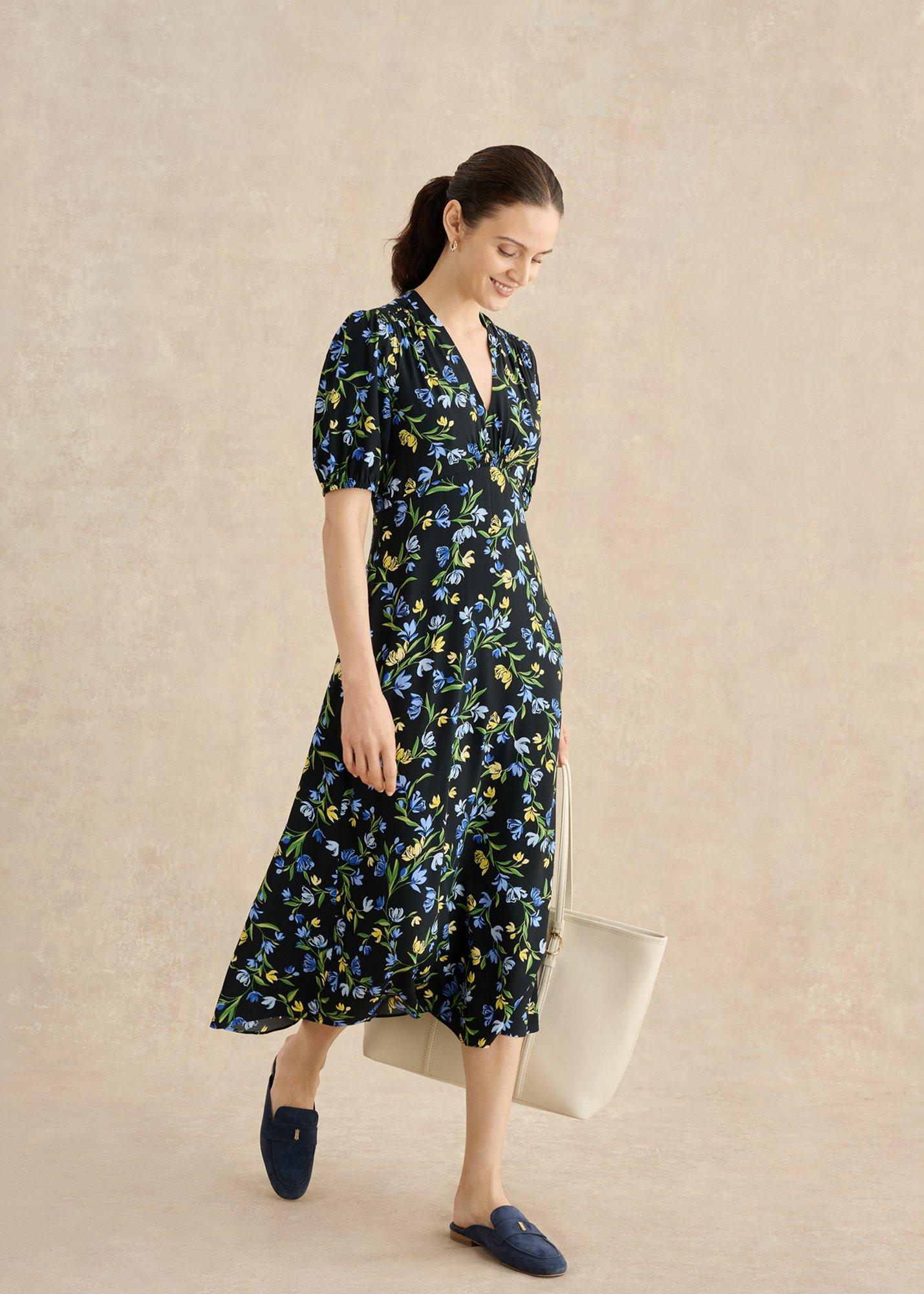 Sidonie Dress, Navy Multi, hi-res