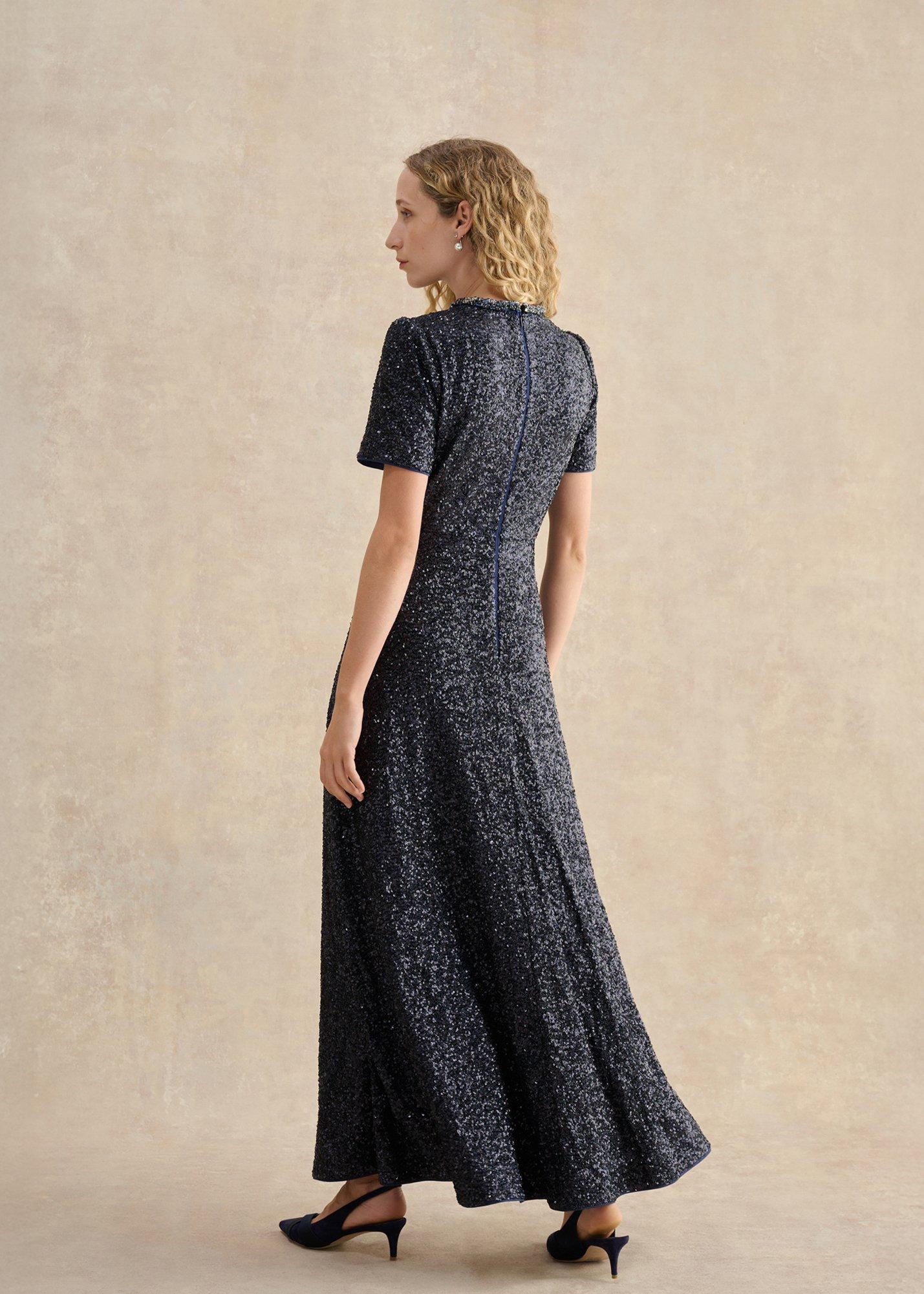 Shirley Dress, Midnight Navy, hi-res