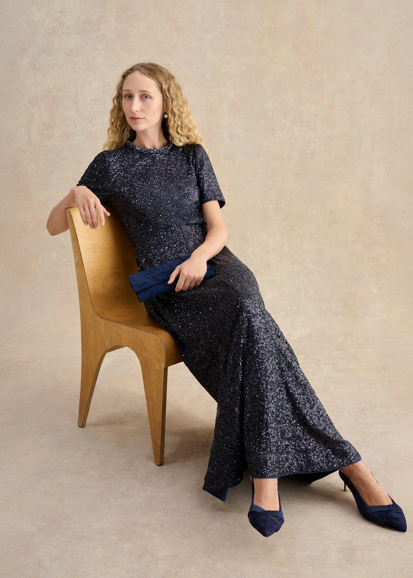 Shirley Dress, Midnight Navy, hi-res