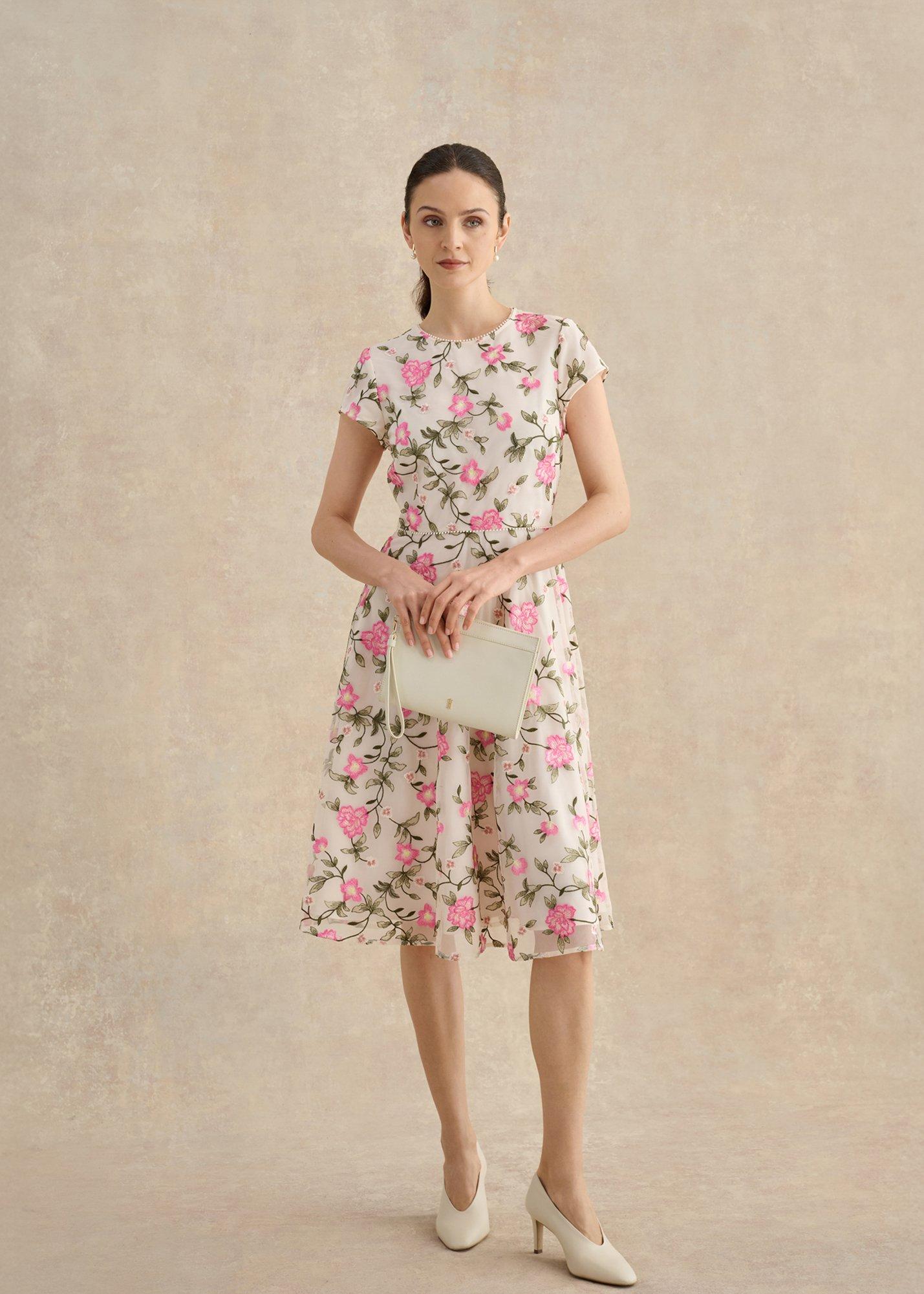 Petite Tia Dress, Cream Pink, hi-res