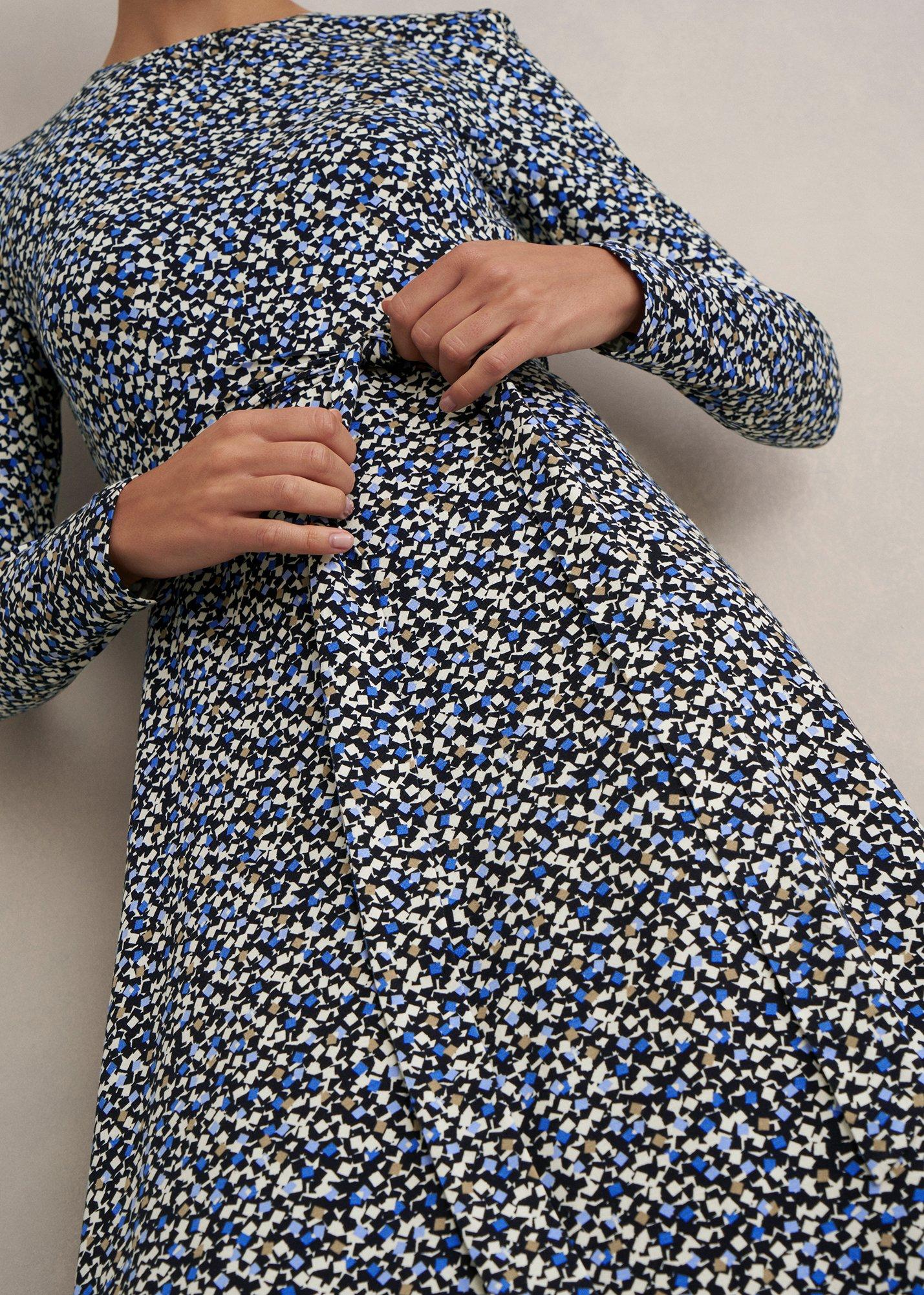 Petite Dakota Jersey Dress, Navy Multi, hi-res