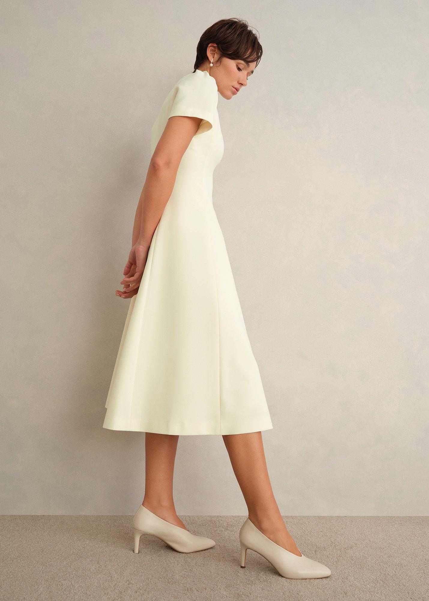 Eliana Seam Detail Dress, Pale Yellow, hi-res