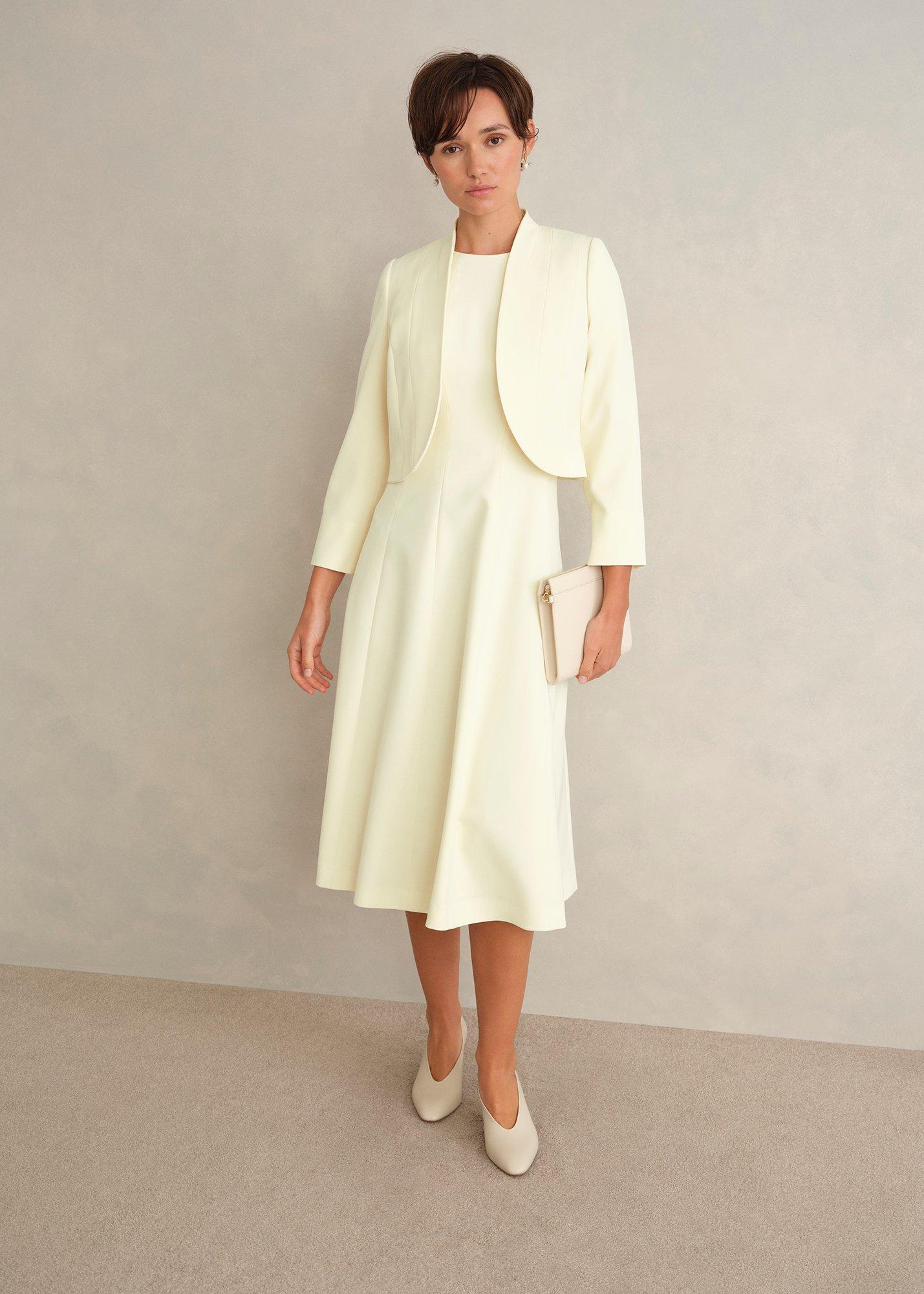 Eliana Seam Detail Dress, Pale Yellow, hi-res