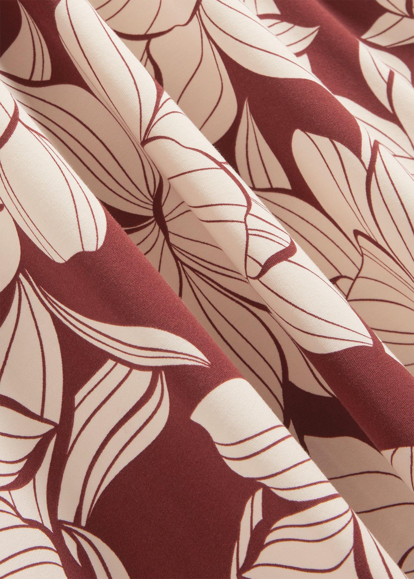 Petite Marylise Jersey Dress, Brown Ivory, hi-res