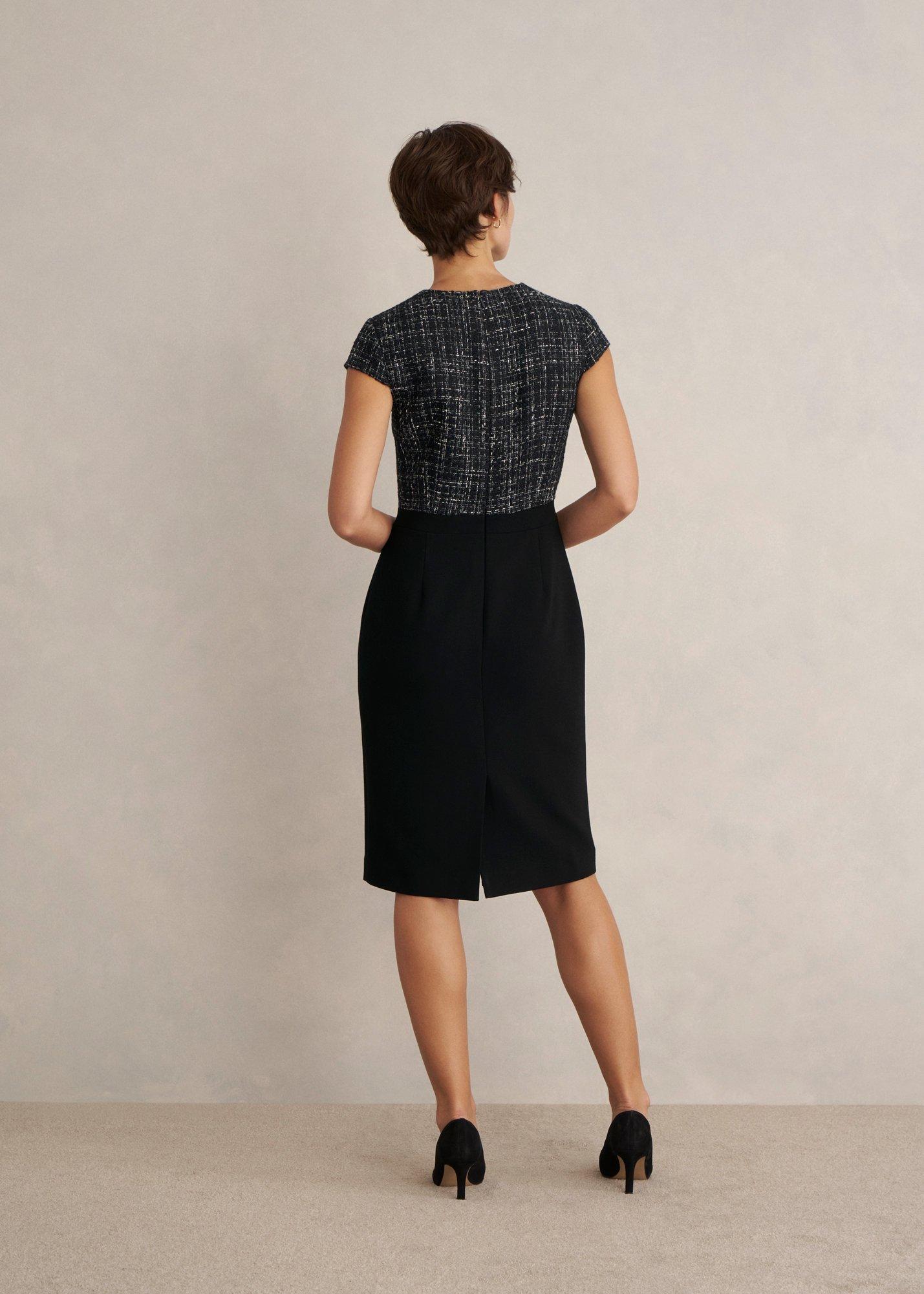 Petite Esme Match Black Dress, Black White, hi-res