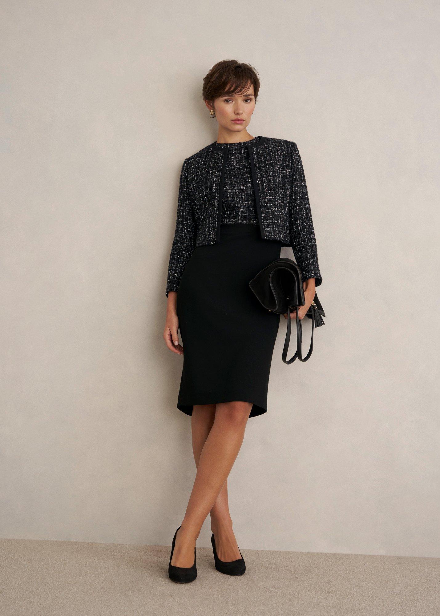 Petite Esme Match Black Dress, Black White, hi-res