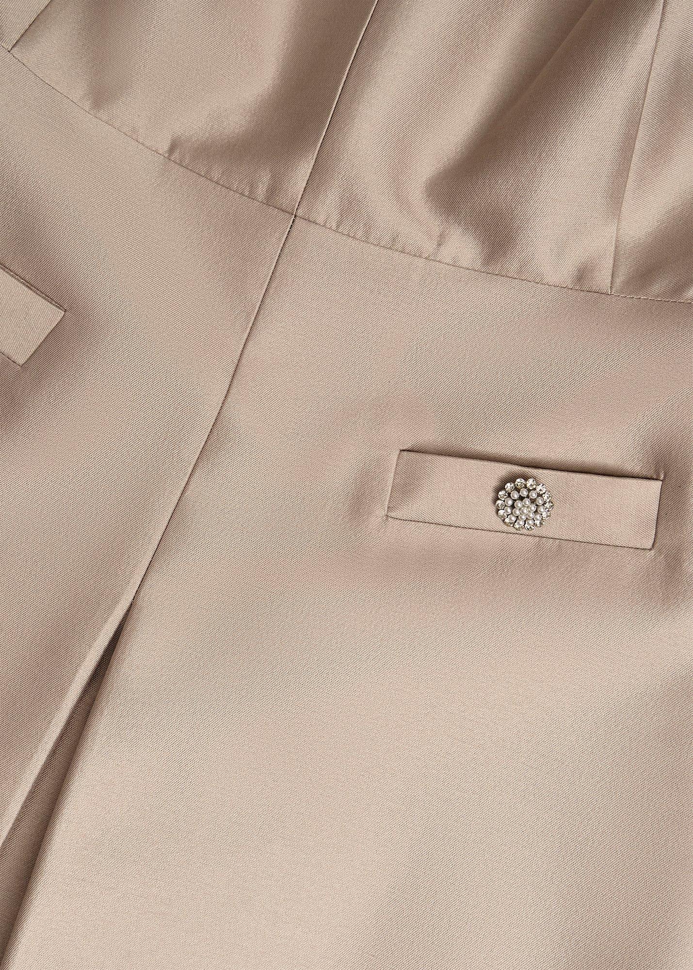 Avery Wool Silk Dress, Oyster, hi-res