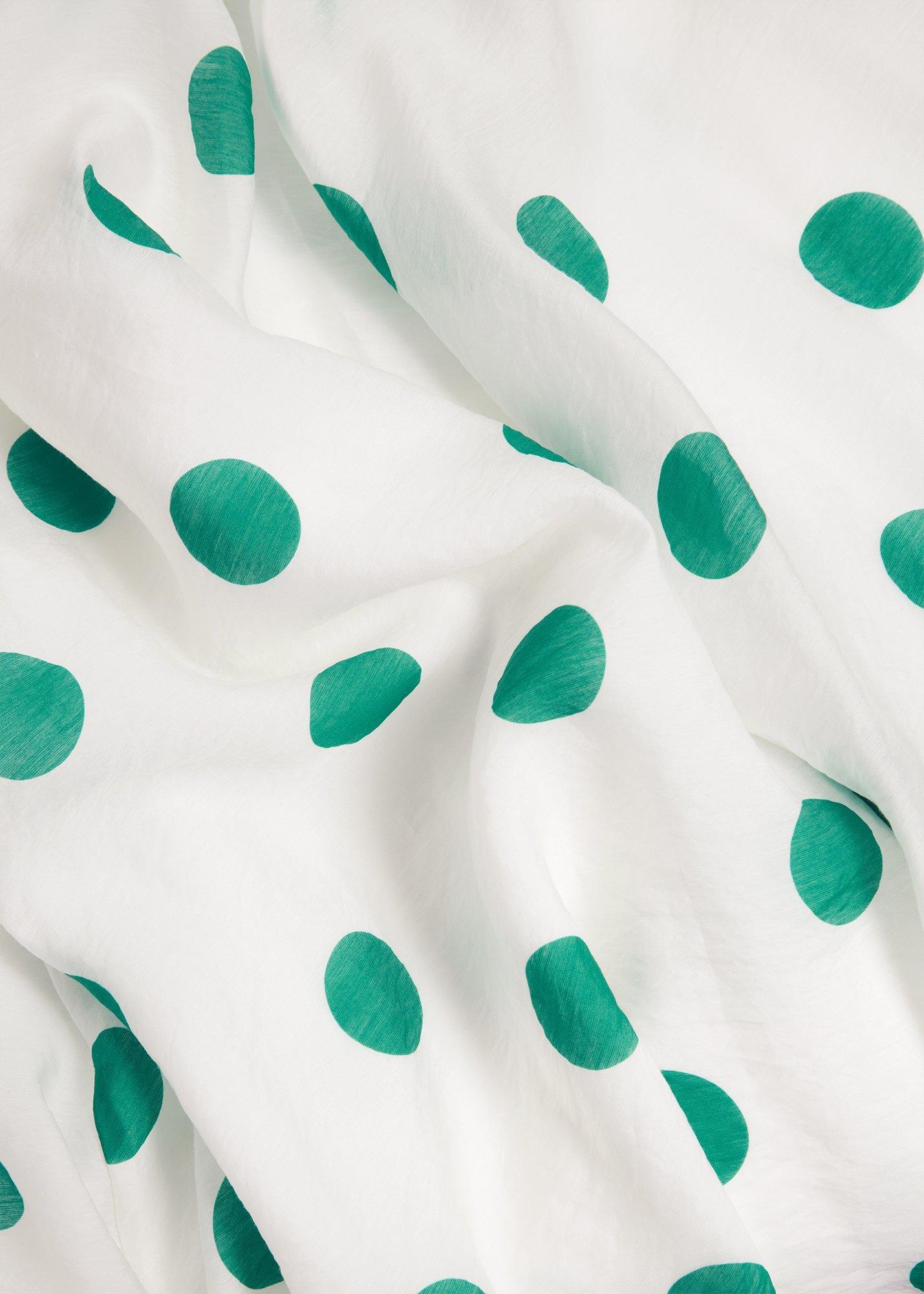 Barrington Spot Dress, Ivory Green, hi-res