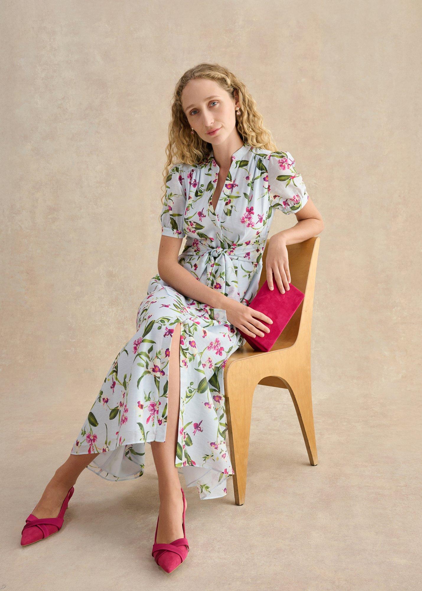 Clarissa Dress, Pale Blue Multi, hi-res