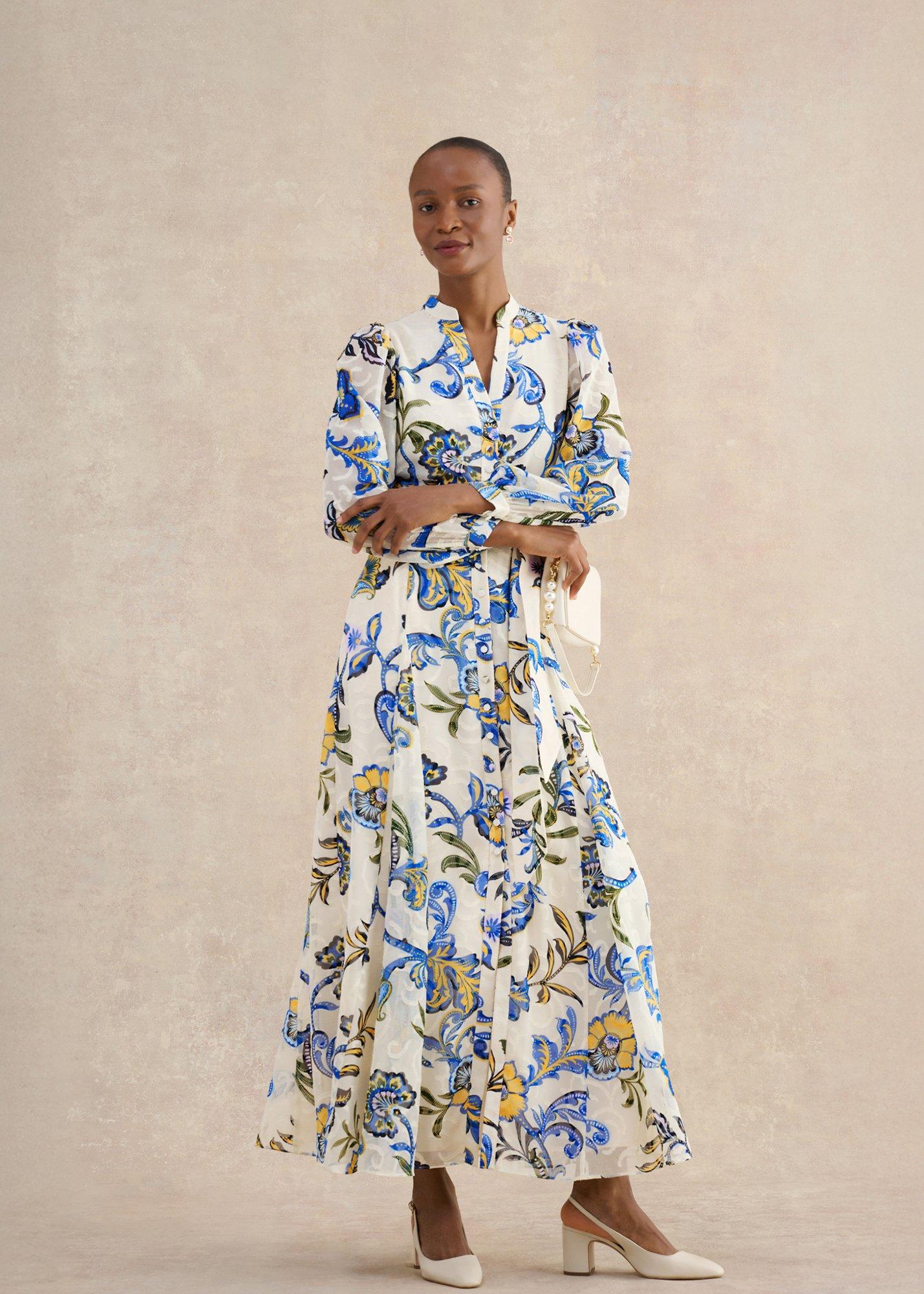 Shanice Paisley Maxi Dress, Cream Multi, hi-res