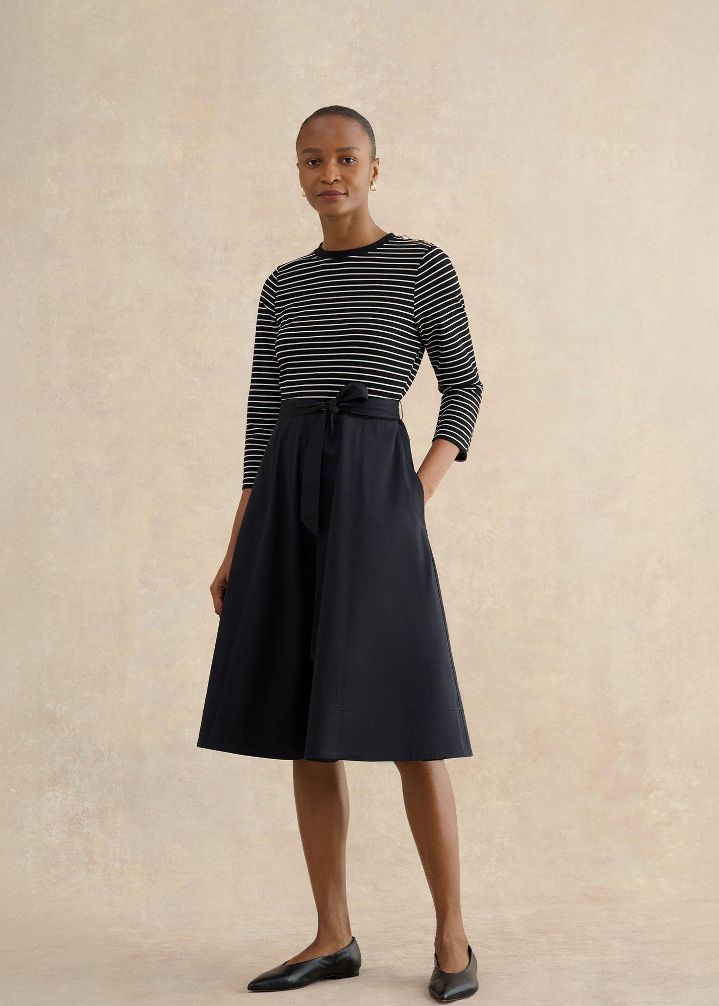 Viviana Dress, Navy Ivory, hi-res